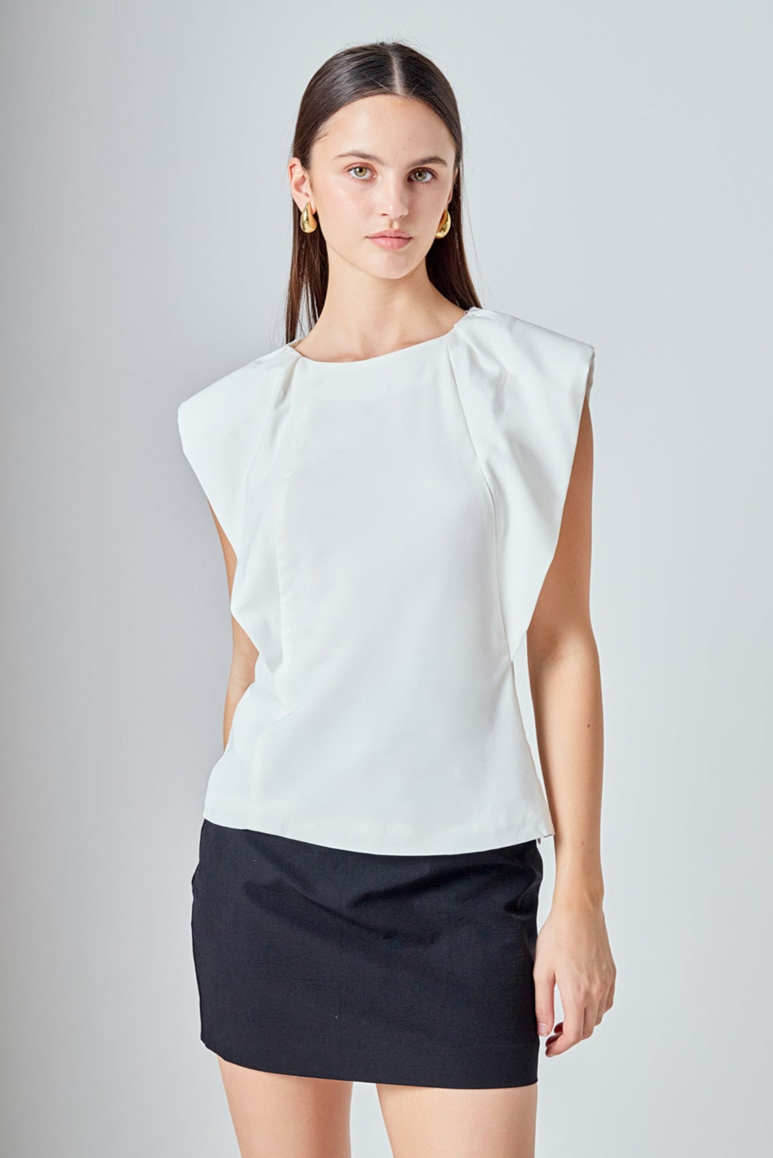 ENDLESS ROSE - Sleeveless Pleated Top - TOPS available at Objectrare