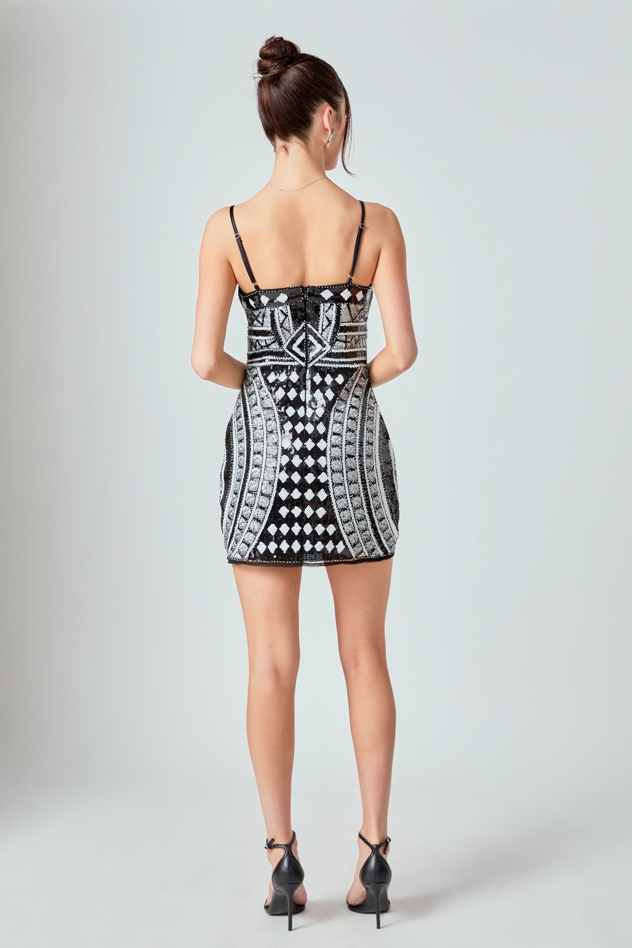 ENDLESS ROSE - Beading Sequins Mini Dress - DRESSES available at Objectrare