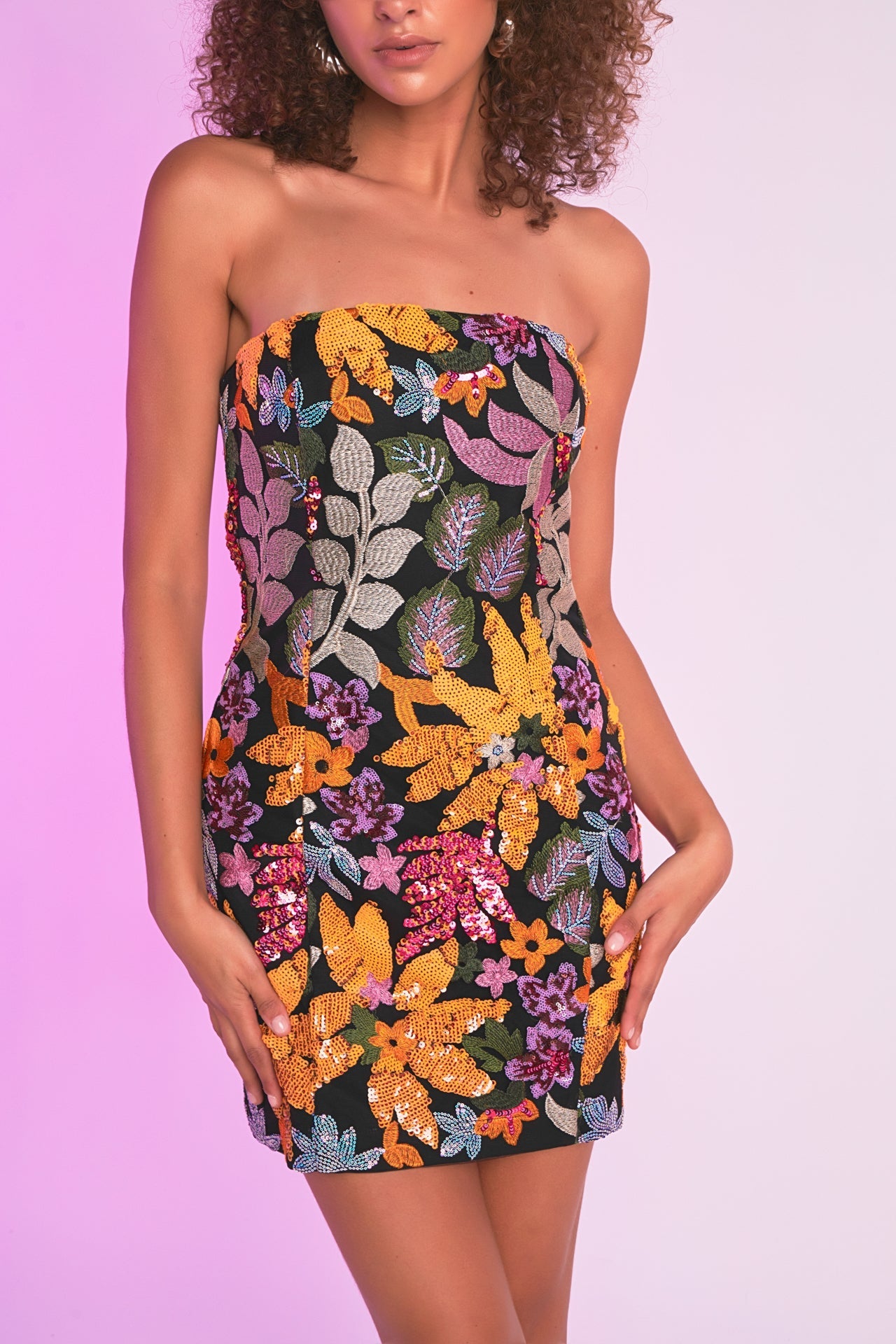 ENDLESS ROSE - Sequin Sleeveless Mini Dress - DRESSES available at Objectrare