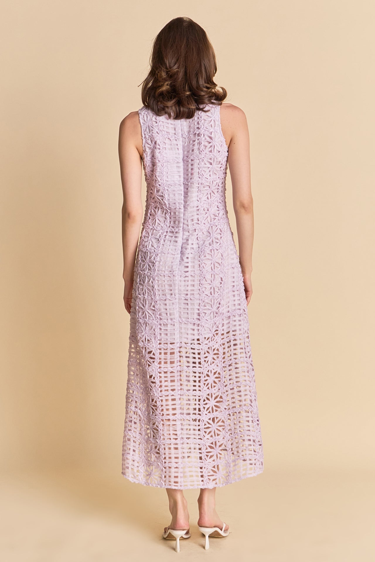 ENDLESS ROSE - Textured Sleeveless Maxi Dress - DRESSES available at Objectrare