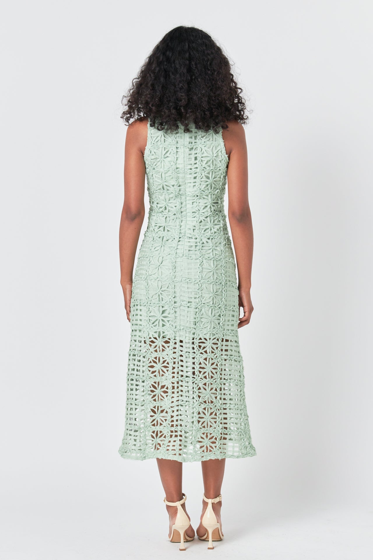 ENDLESS ROSE - Textured Sleeveless Maxi Dress - DRESSES available at Objectrare
