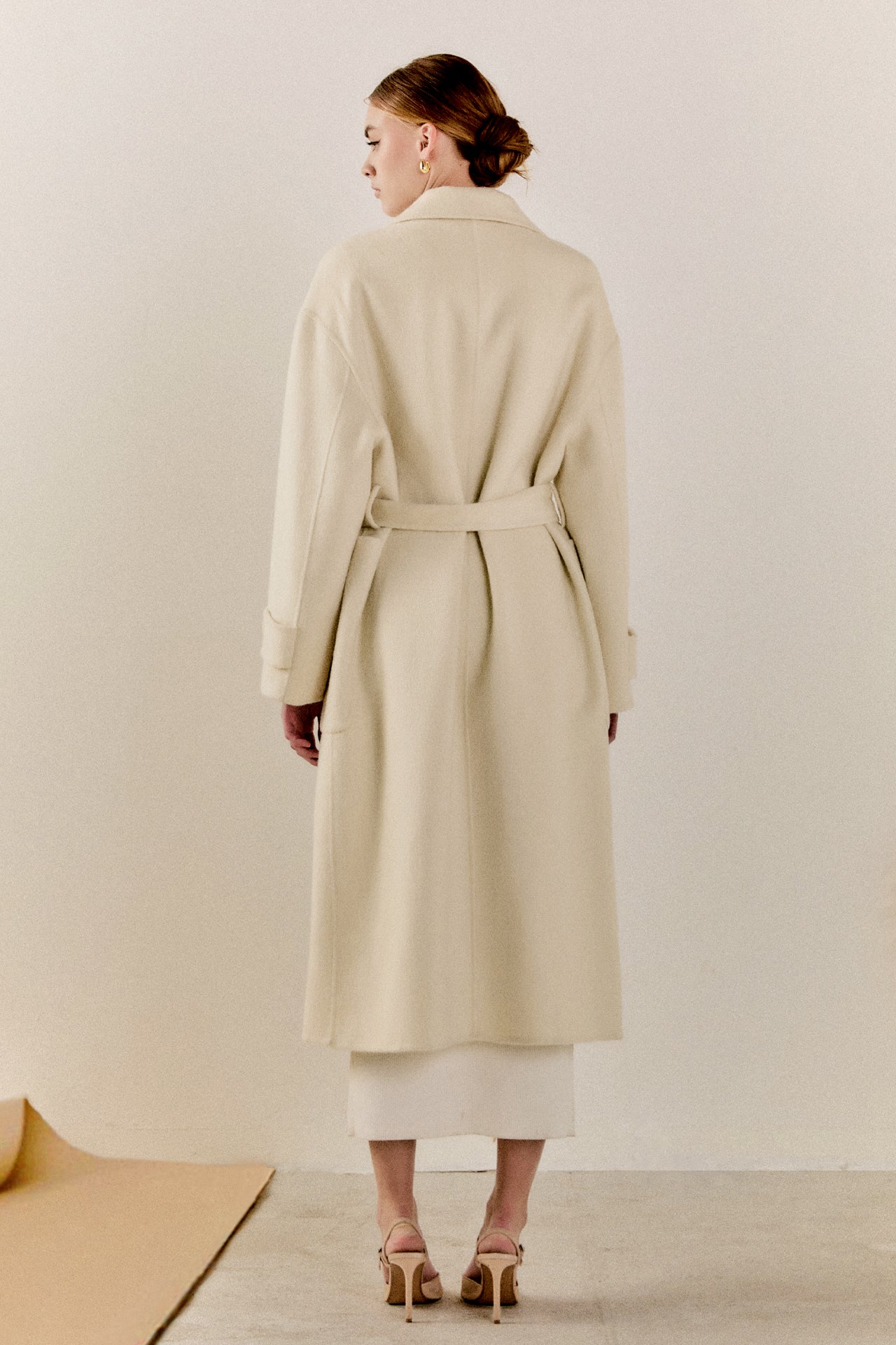 ENDLESS ROSE - Handmade Blend Belted Maxi Coat - COATS available at Objectrare