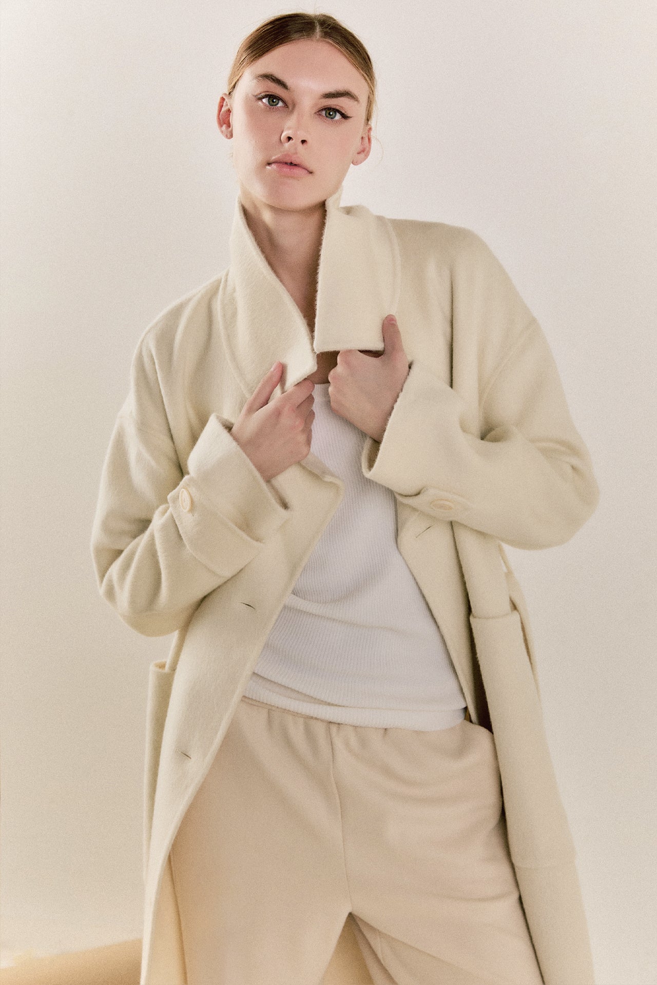 ENDLESS ROSE - Handmade Blend Belted Maxi Coat - COATS available at Objectrare