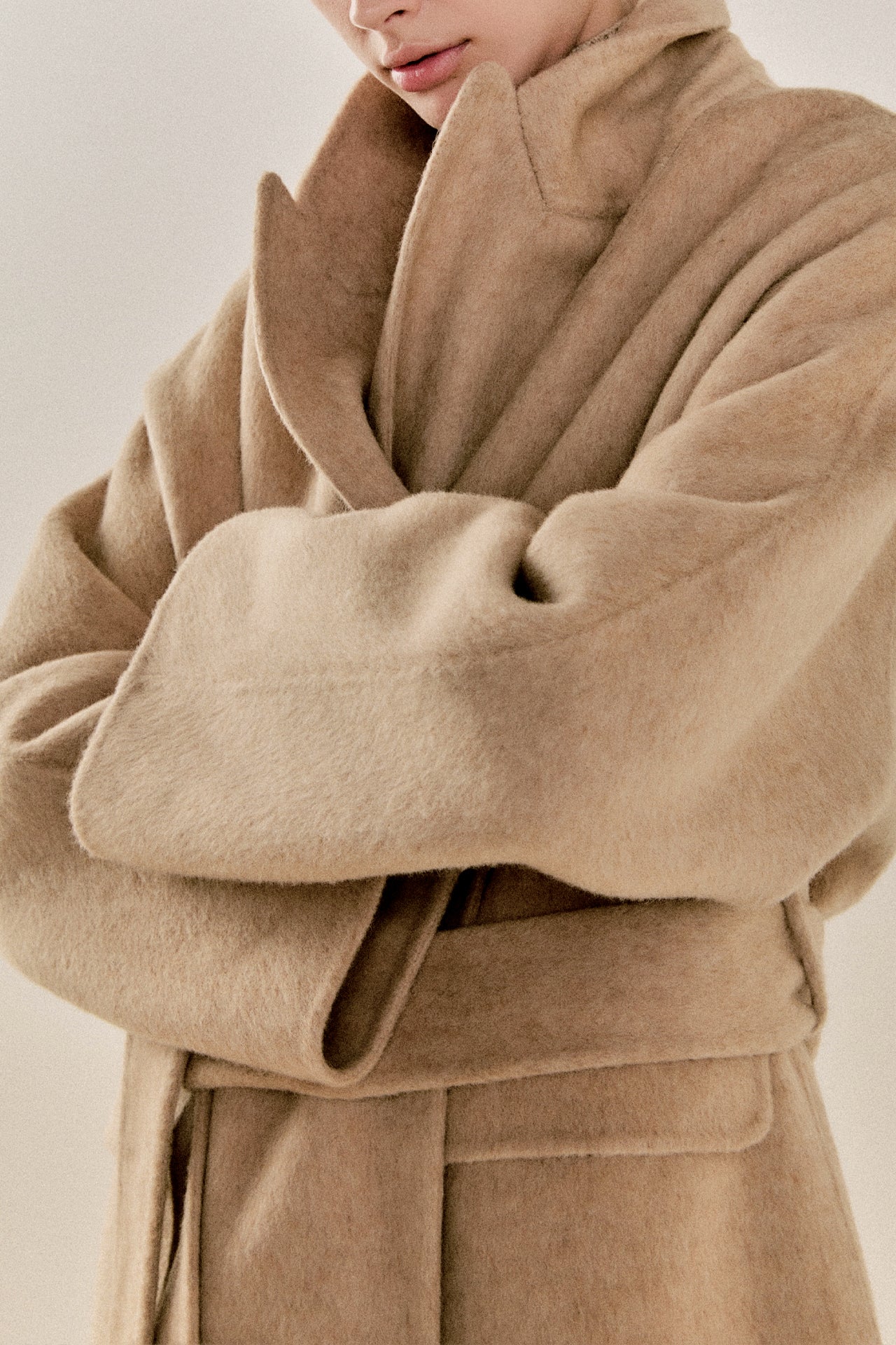 ENDLESS ROSE - Handmade Blend Belted Maxi Coat - COATS available at Objectrare