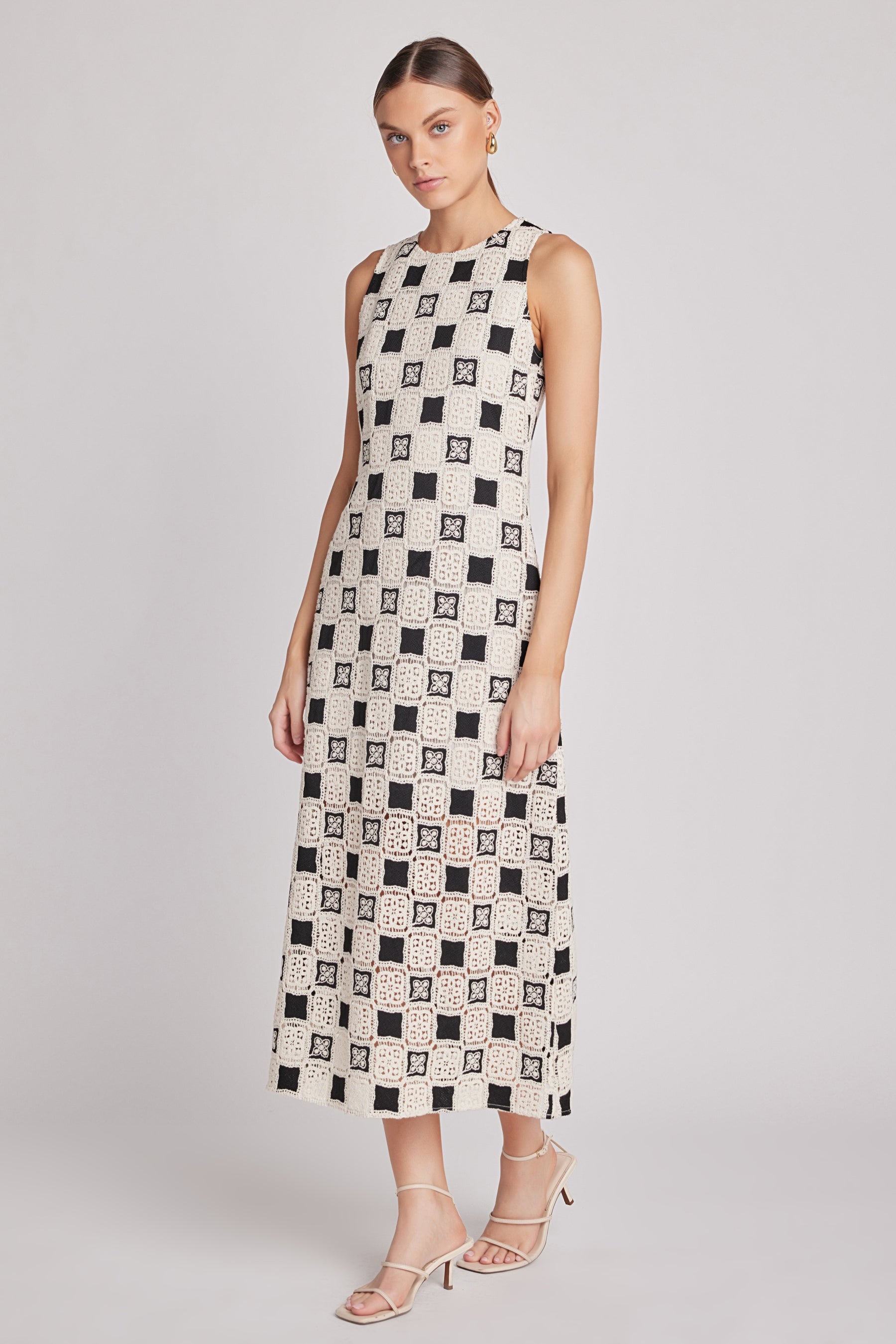 ENGLISH FACTORY - Crochet Patchwork Sleeveless Dress - DRESSES available at Objectrare
