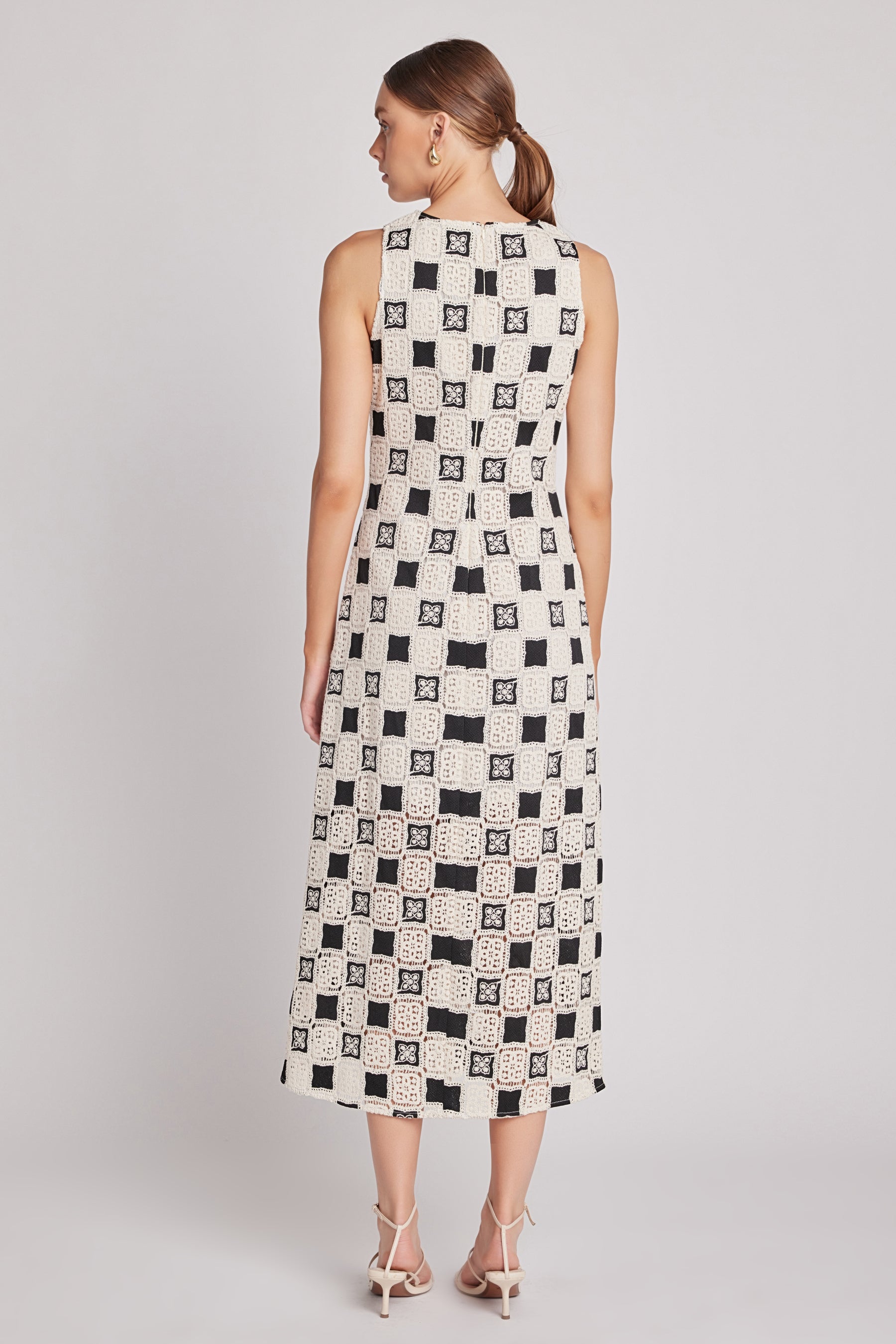 ENGLISH FACTORY - Crochet Patchwork Sleeveless Dress - DRESSES available at Objectrare