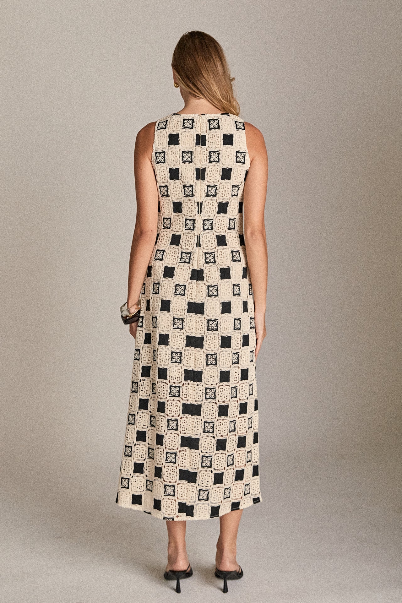 Crochet Patchwork Sleeveless Dress
