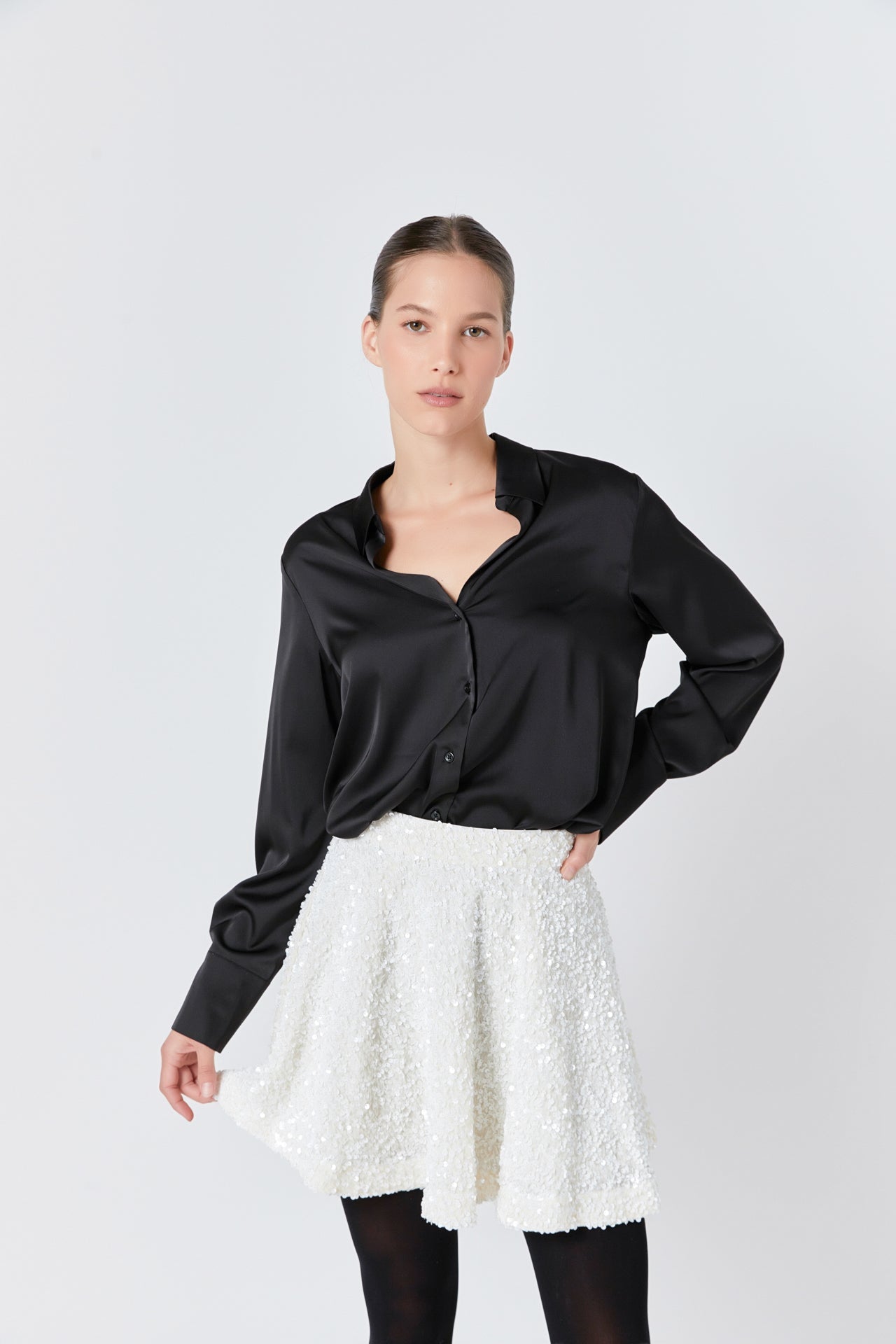 ENDLESS ROSE - Sequin Mini Skirt - SKIRTS available at Objectrare