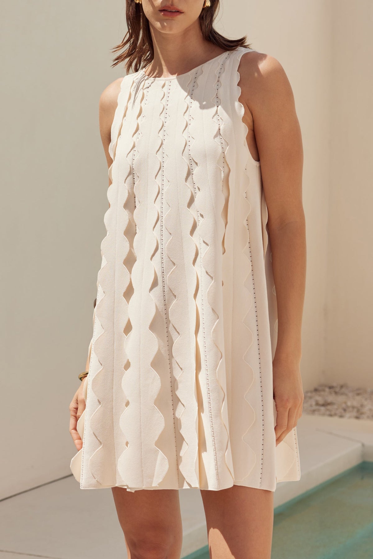 ENGLISH FACTORY - Ruffle Edge A-Line Mini Dress - DRESSES available at Objectrare