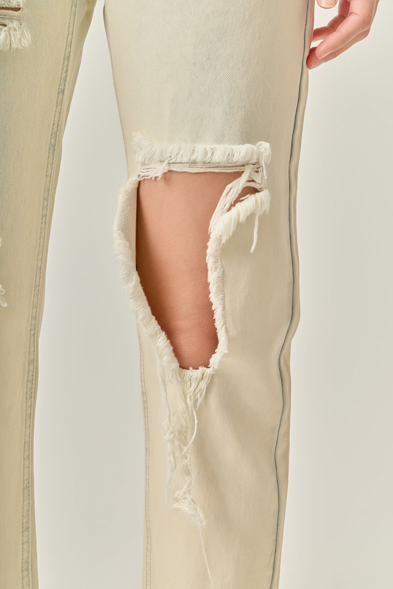 ENGLISH FACTORY - Destroyed Mom Jeans - JEANS available at Objectrare