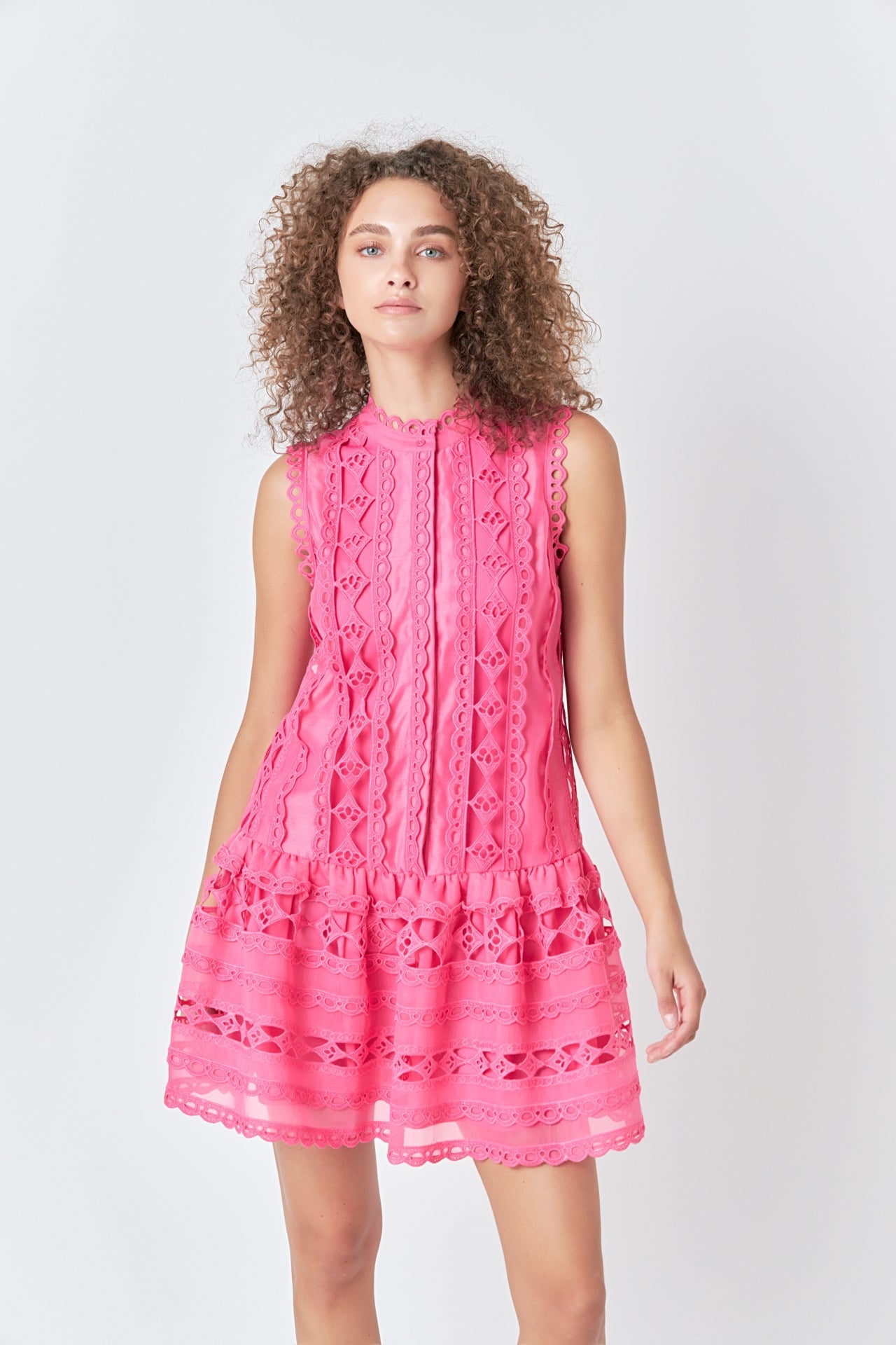 ENDLESS ROSE - Crochet Mini Dress - DRESSES available at Objectrare