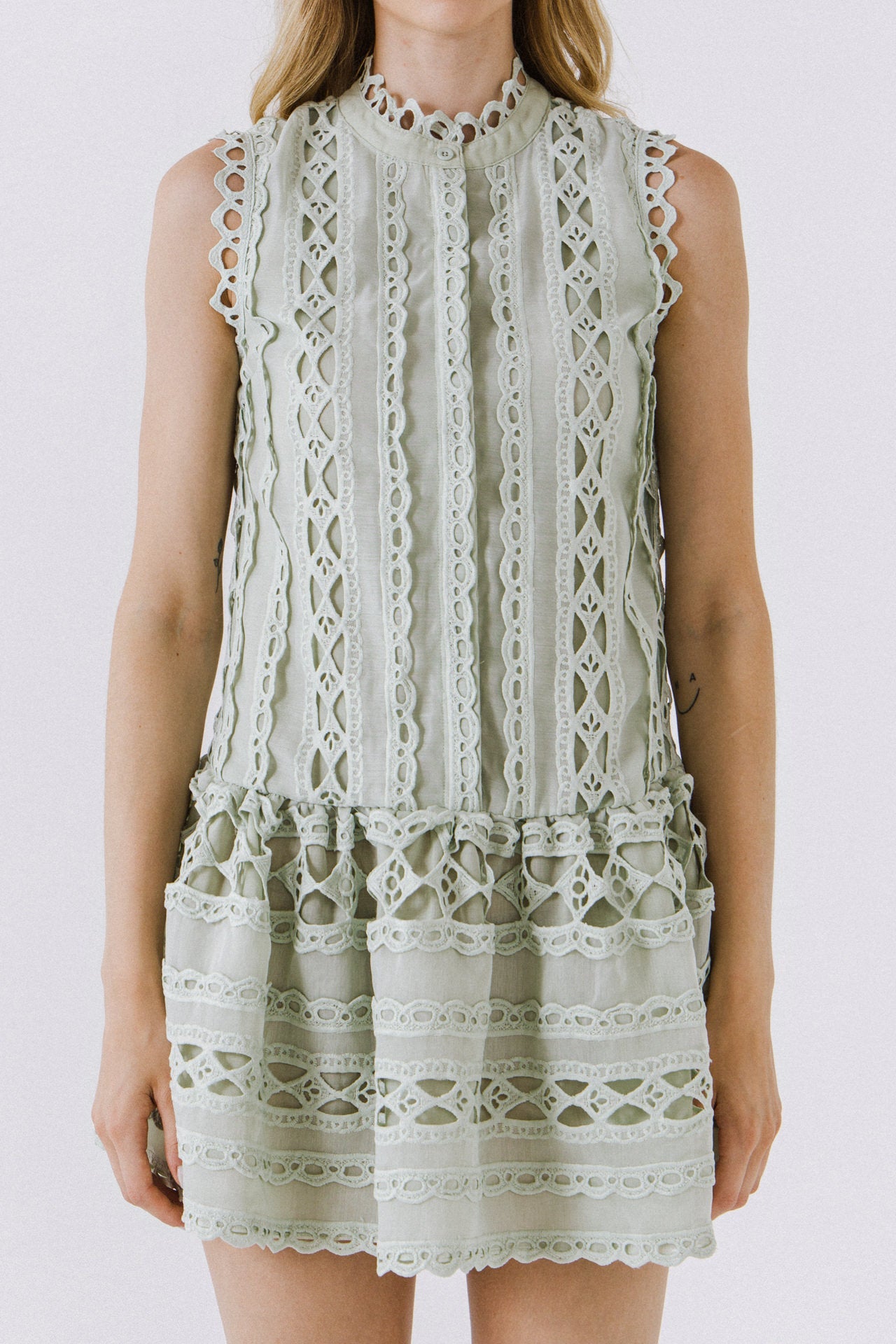 ENDLESS ROSE - Crochet Mini Dress - DRESSES available at Objectrare