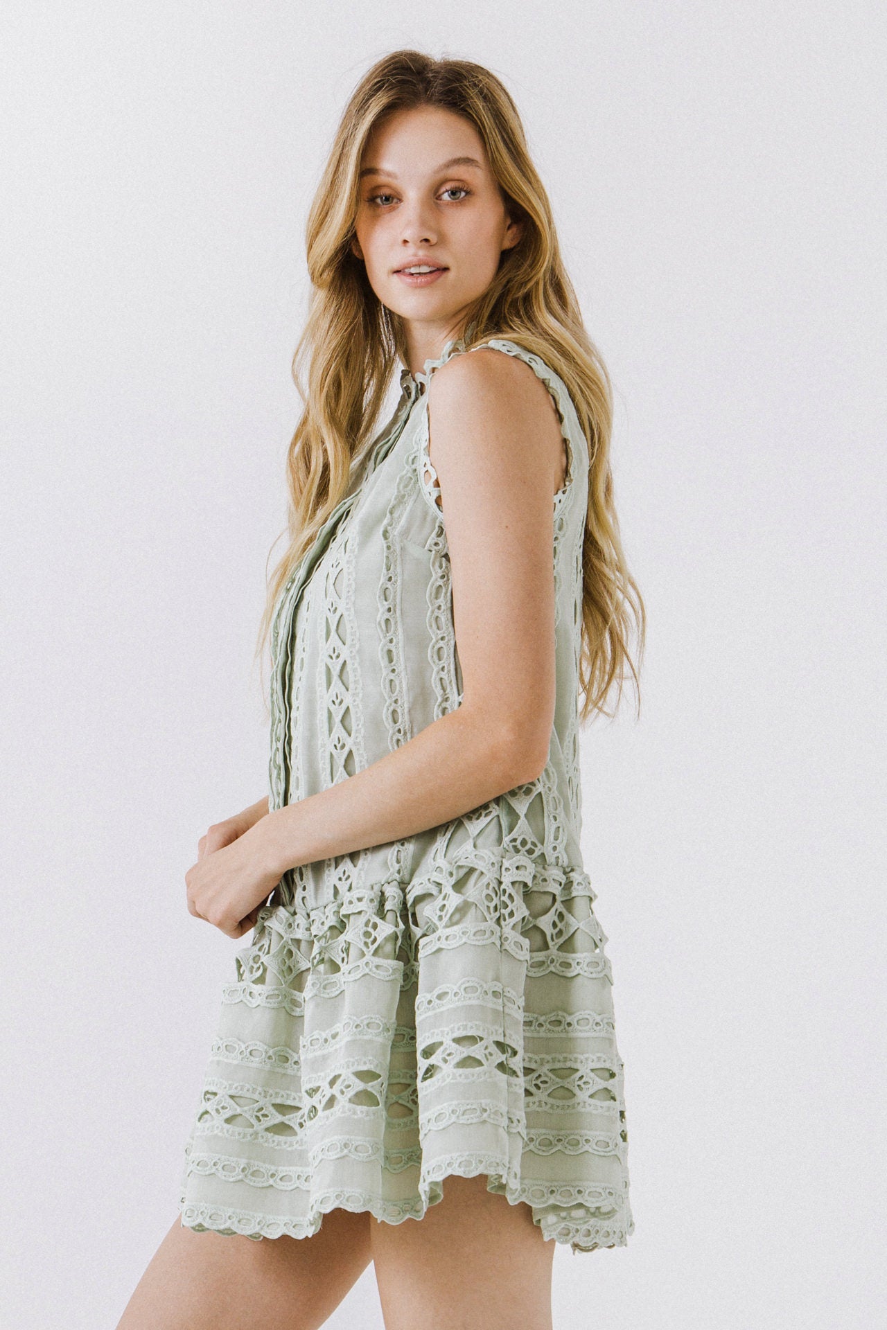 ENDLESS ROSE - Crochet Mini Dress - DRESSES available at Objectrare