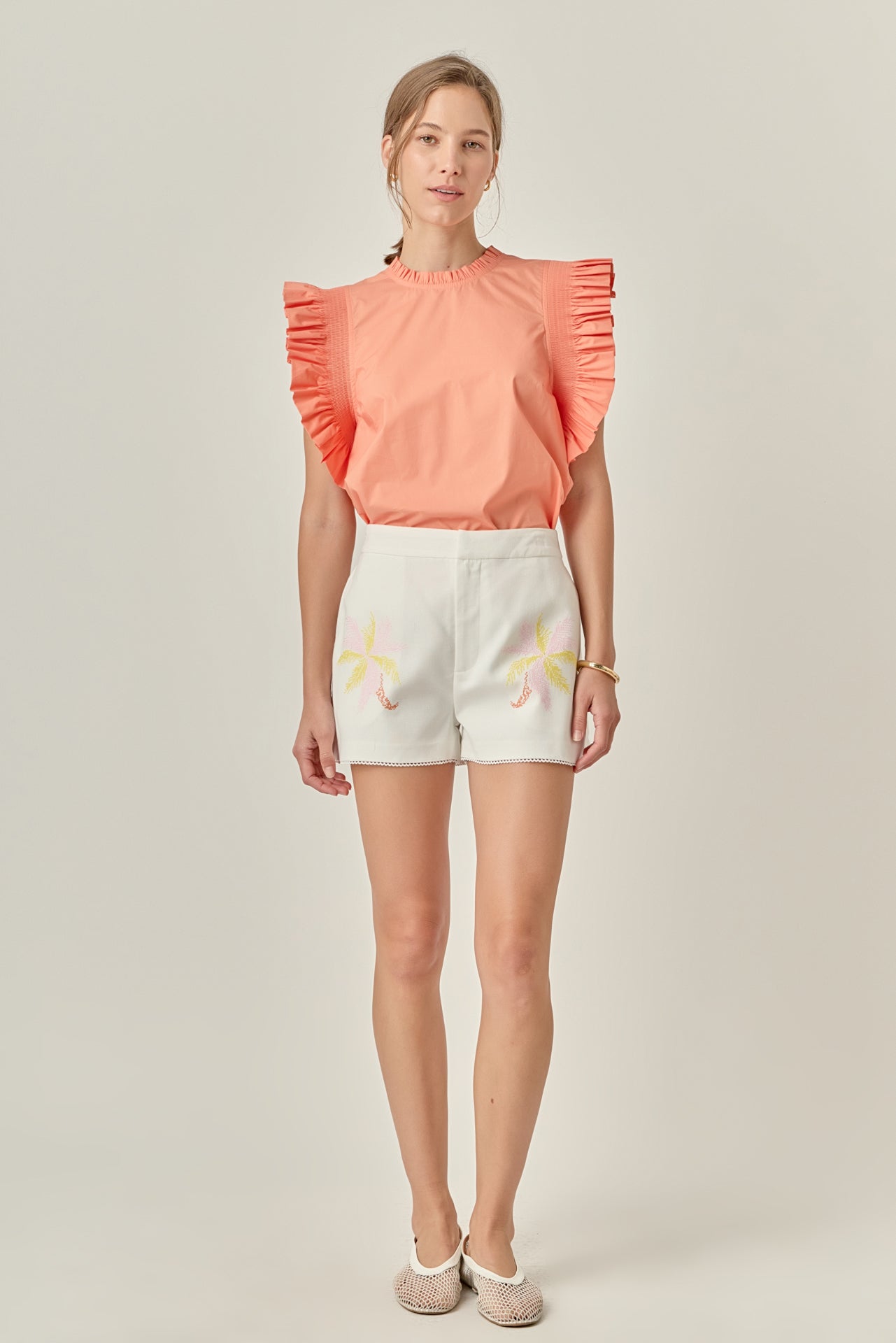 ENGLISH FACTORY - Ruffle Sleeve Top - TOPS available at Objectrare