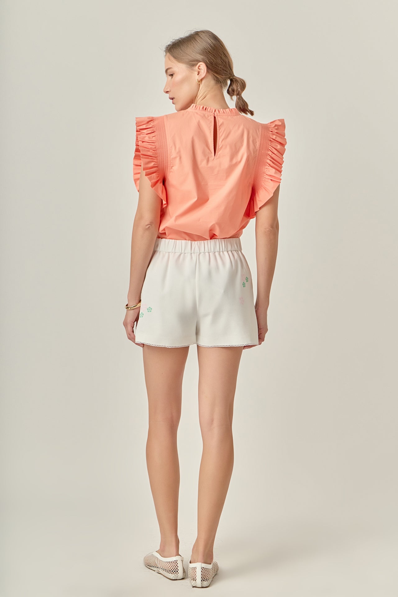 ENGLISH FACTORY - Ruffle Sleeve Top - TOPS available at Objectrare