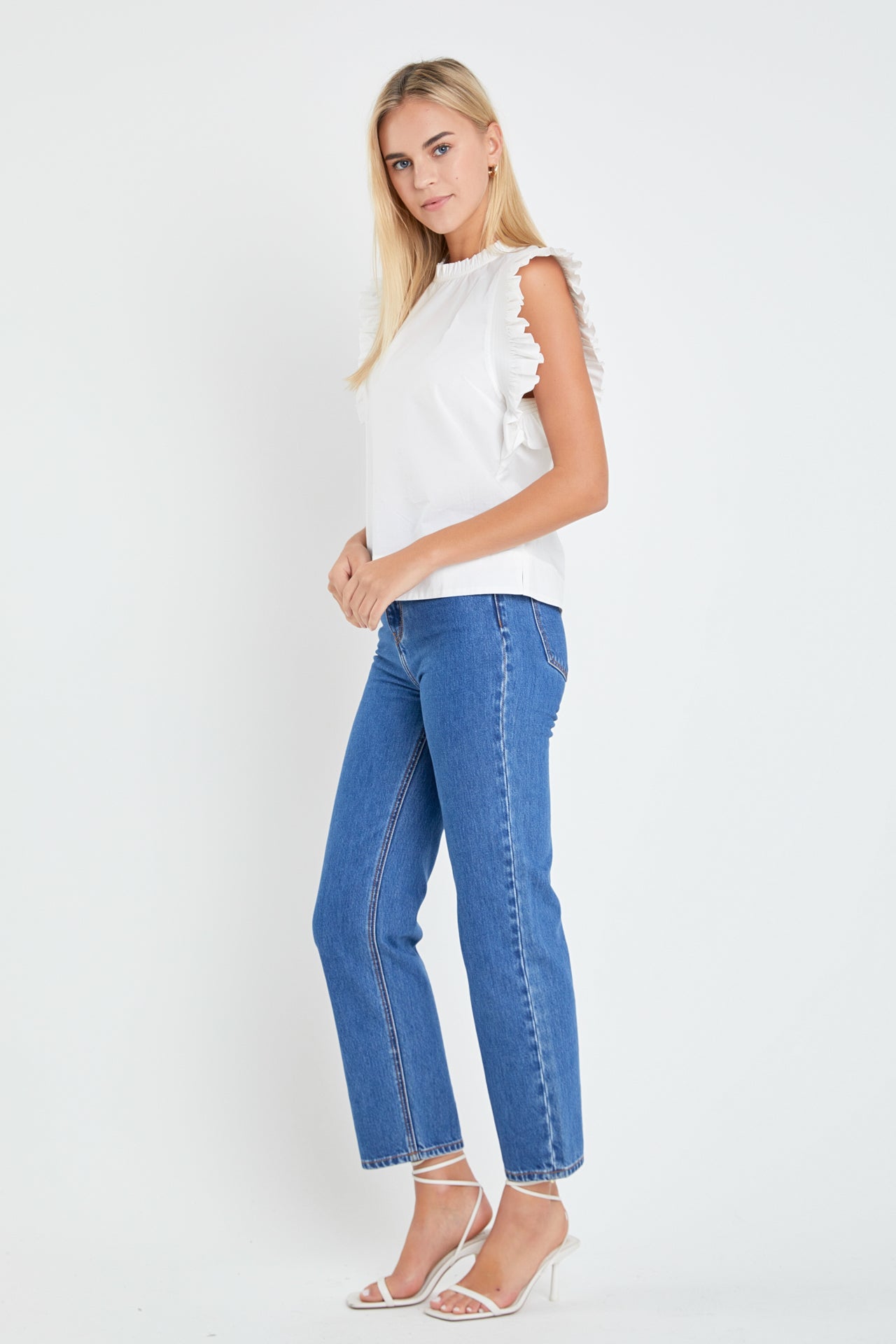 ENGLISH FACTORY - Ruffle Sleeve Top - TOPS available at Objectrare