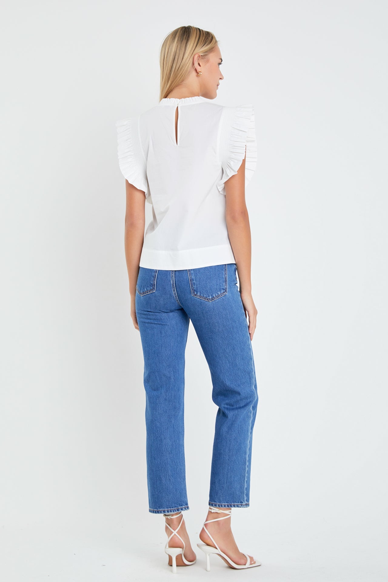 ENGLISH FACTORY - Ruffle Sleeve Top - TOPS available at Objectrare