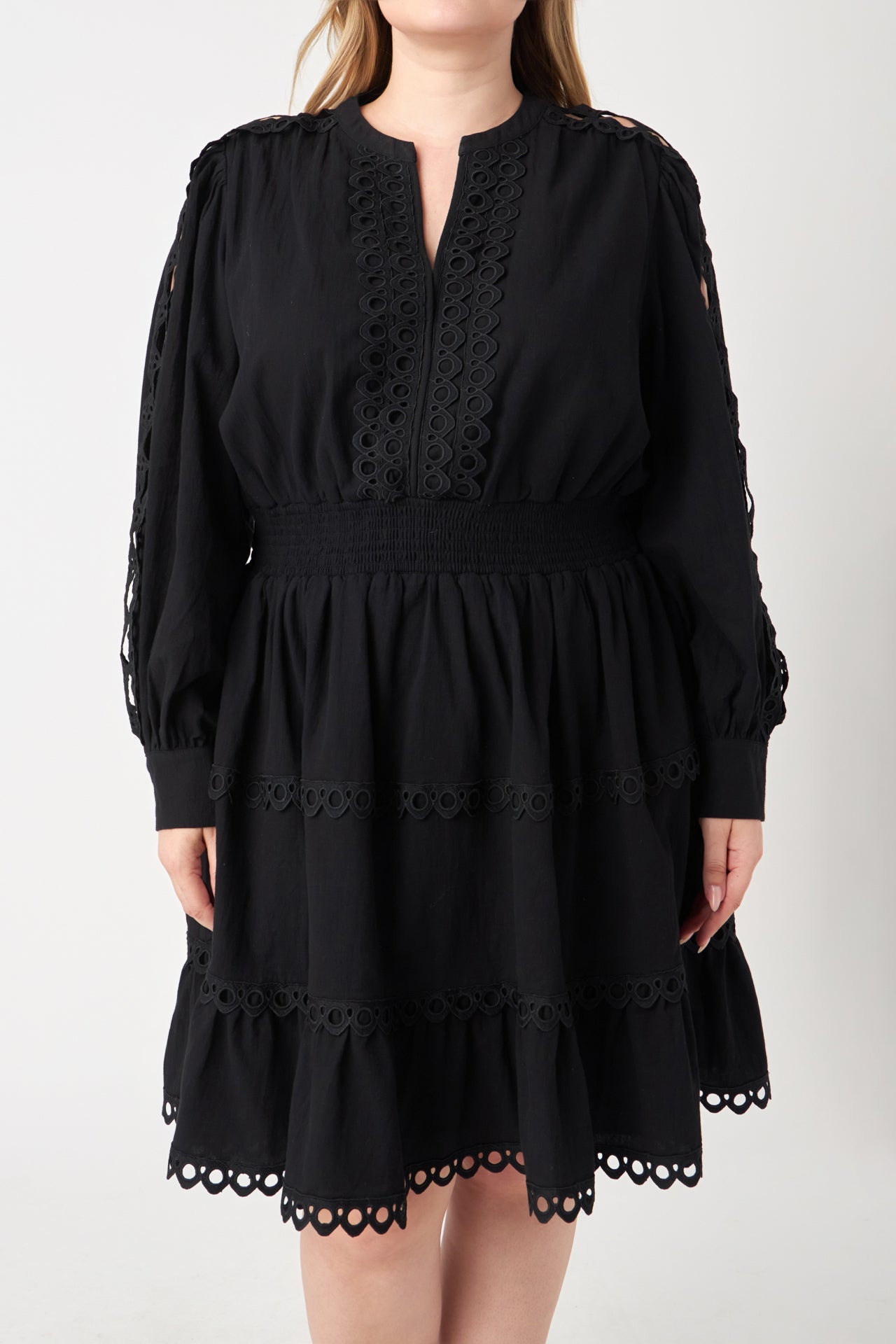 ENDLESS ROSE - Lace Trim Mini Dress - DRESSES available at Objectrare