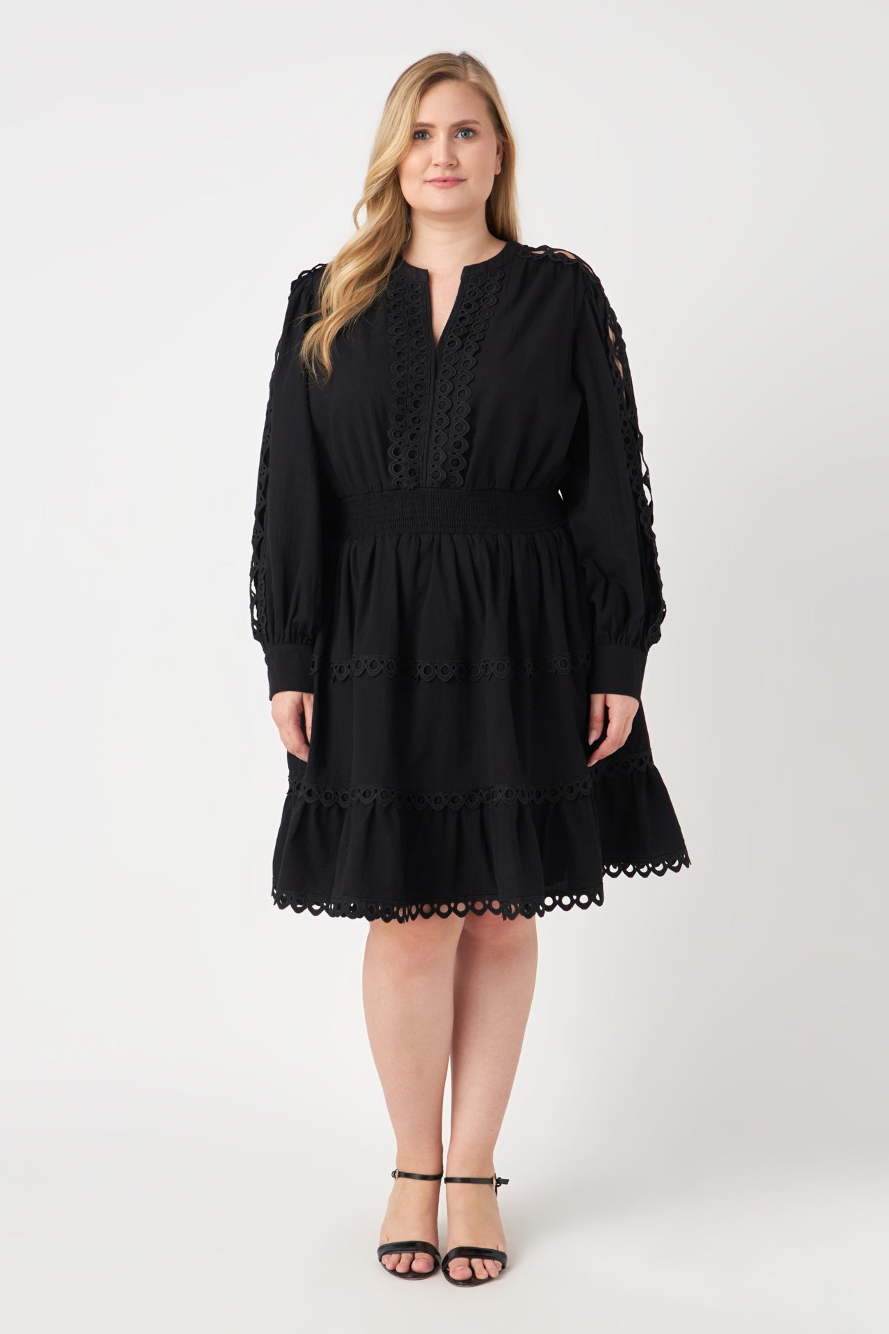 ENDLESS ROSE - Lace Trim Mini Dress - DRESSES available at Objectrare