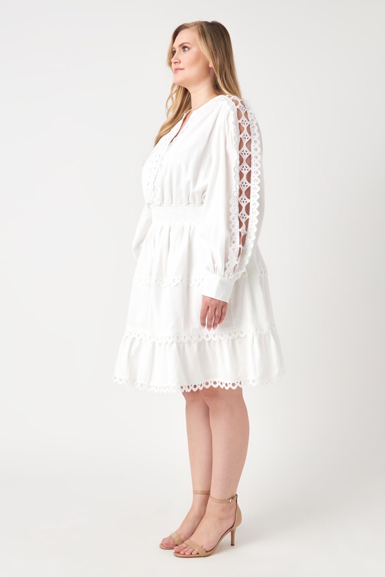 ENDLESS ROSE - Lace Trim Mini Dress - DRESSES available at Objectrare