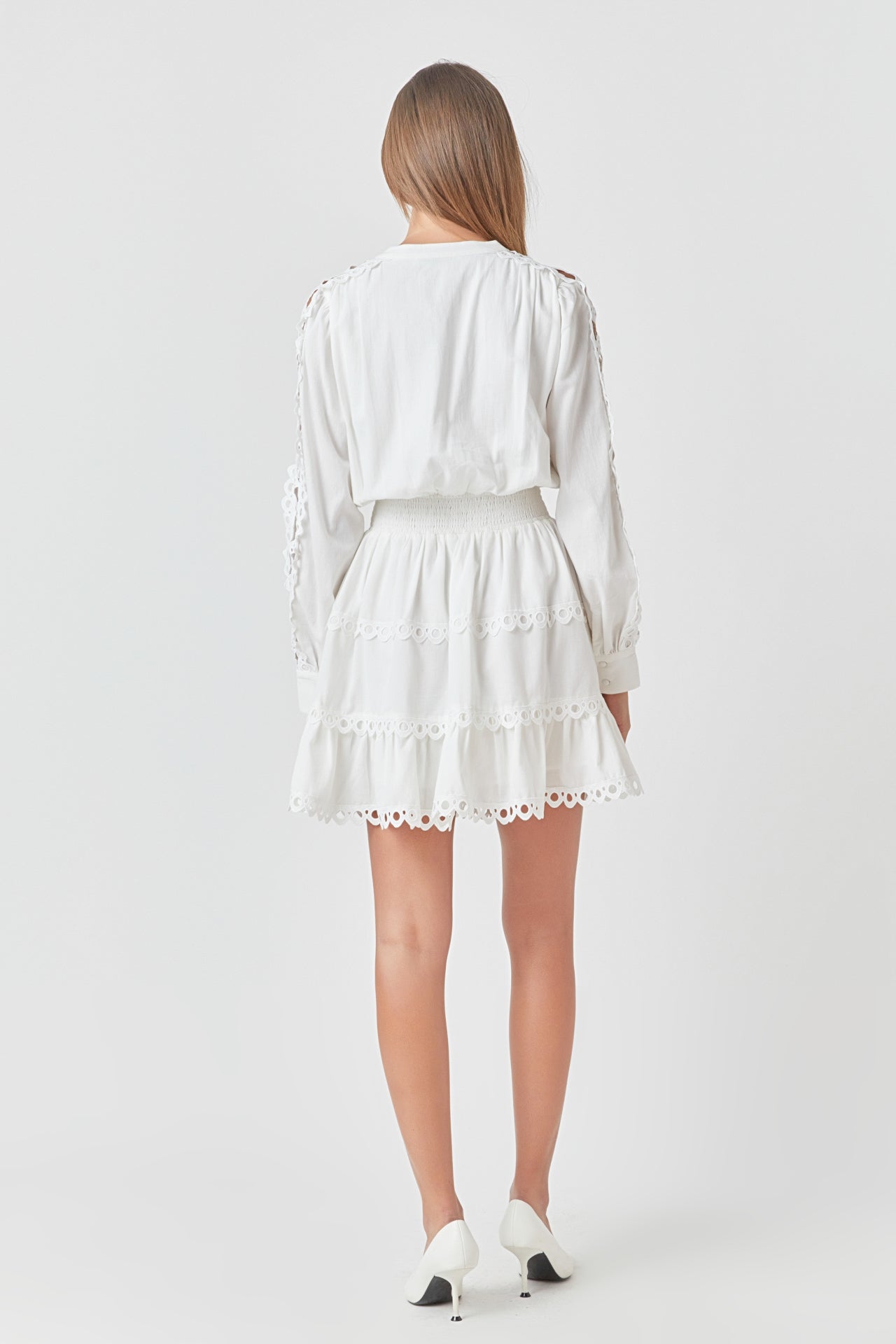 ENDLESS ROSE - Lace Trim Mini Dress - DRESSES available at Objectrare