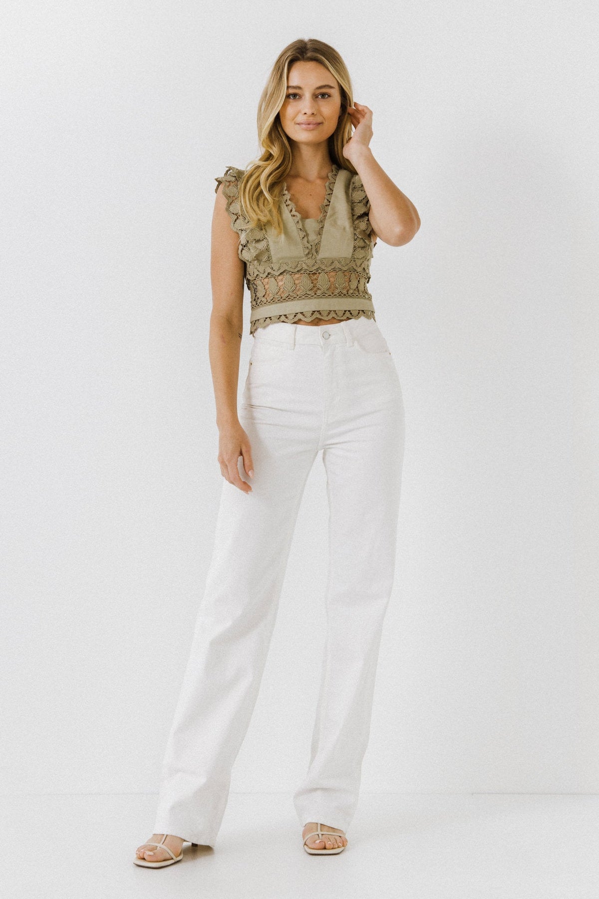 ENDLESS ROSE - Crochet Lace Crop Top - TOPS available at Objectrare