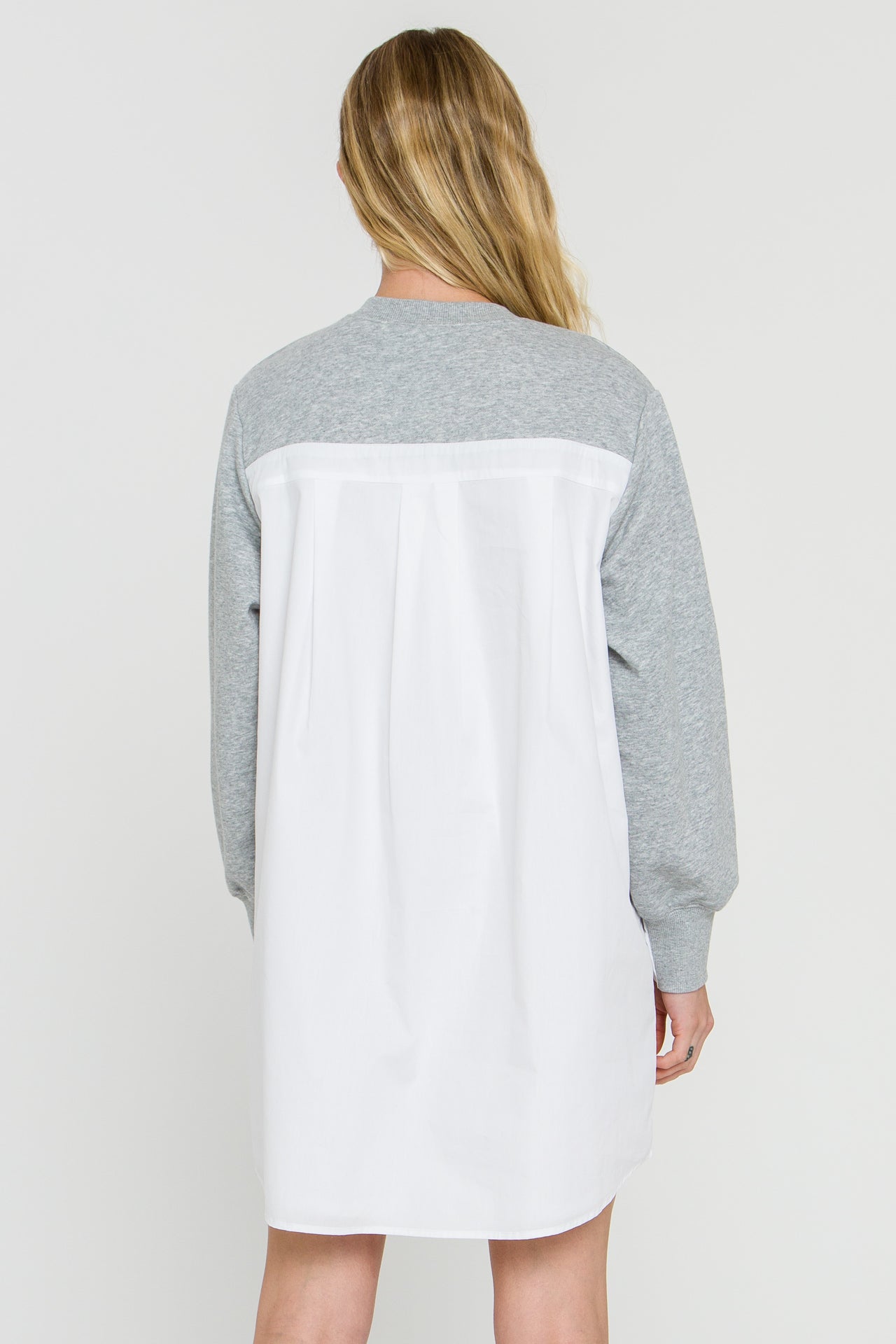 ENGLISH FACTORY - Sweatshirt With Poplin Combo - DRESSES available at Objectrare