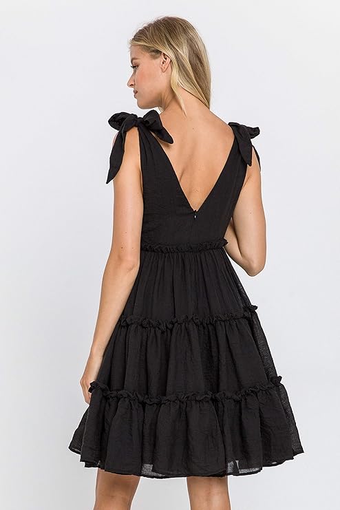 FREE THE ROSES - Tiered Shoulder-Tie Dress - DRESSES available at Objectrare