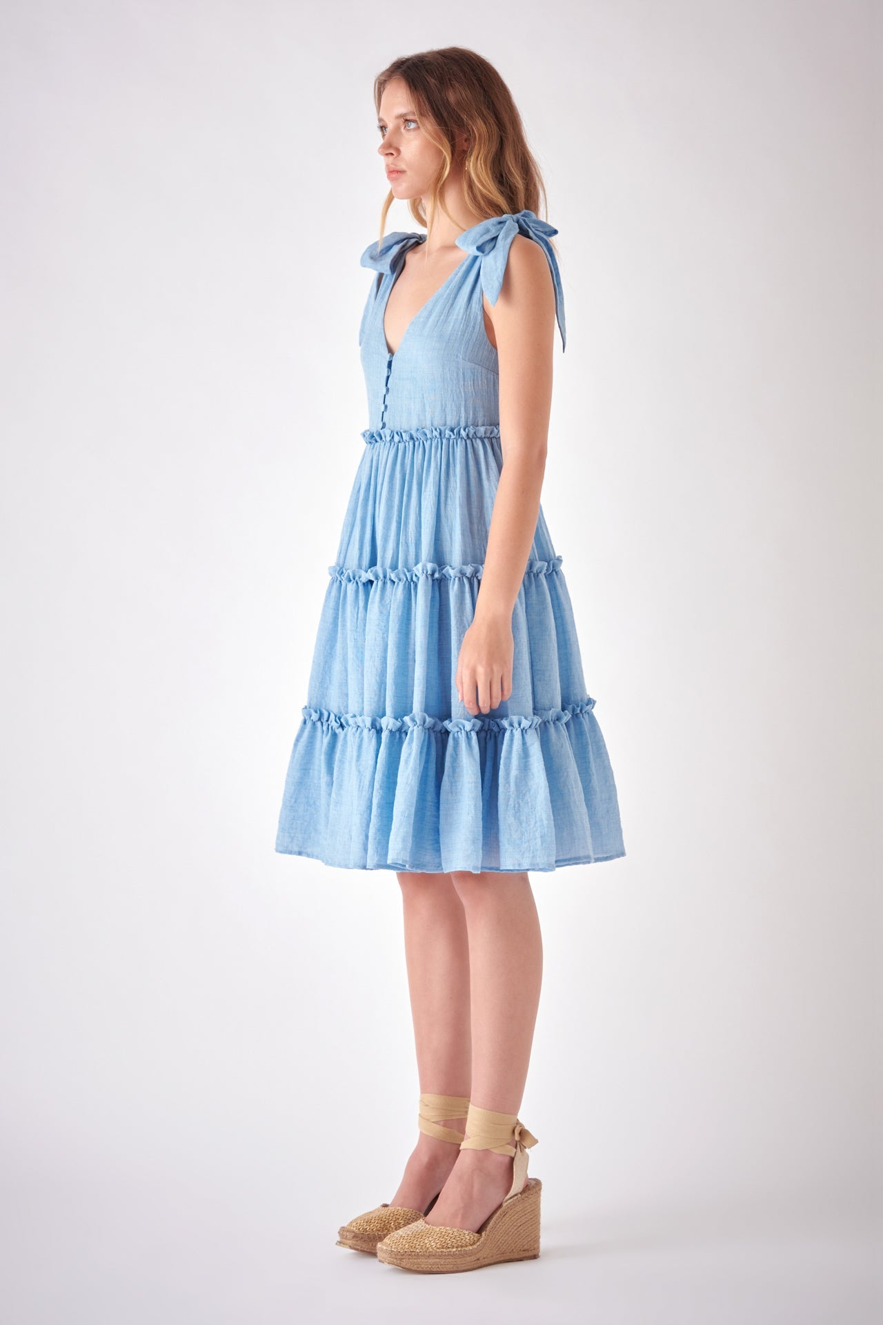 FREE THE ROSES - Tiered Shoulder-Tie Dress - DRESSES available at Objectrare
