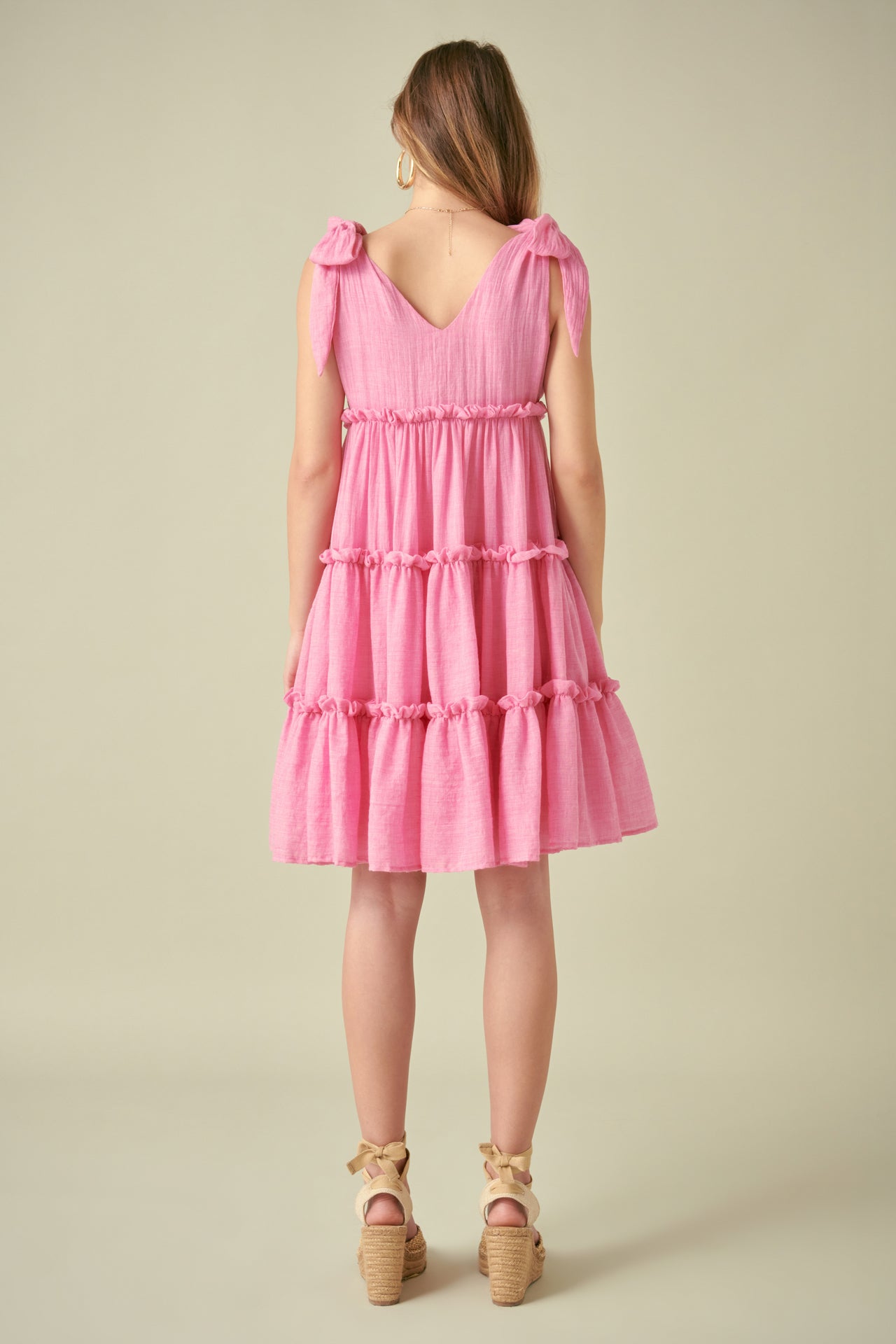 FREE THE ROSES - Tiered Shoulder-Tie Dress - DRESSES available at Objectrare