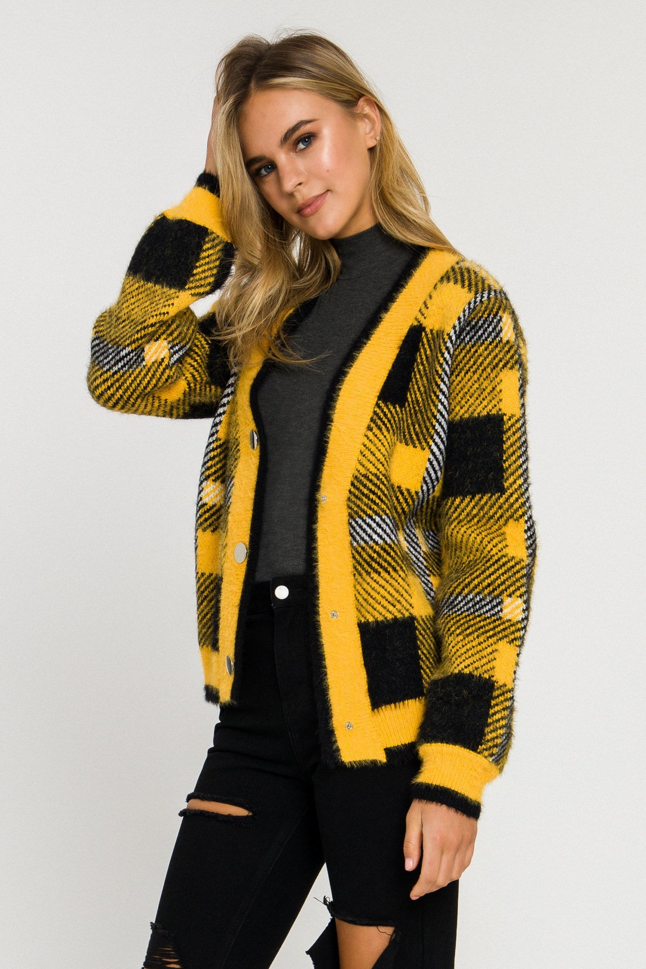 Plaid Cardigan