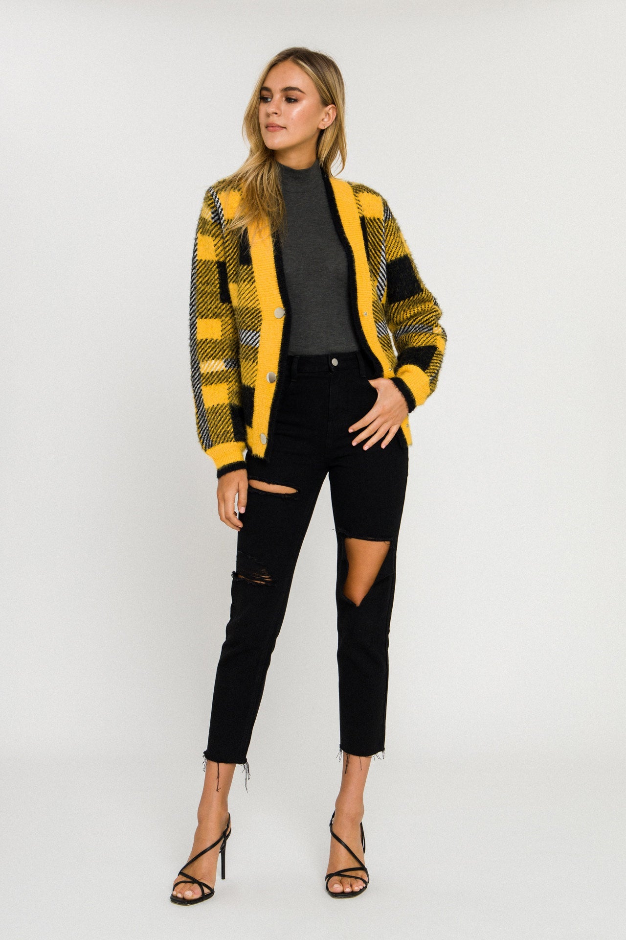 Plaid Cardigan