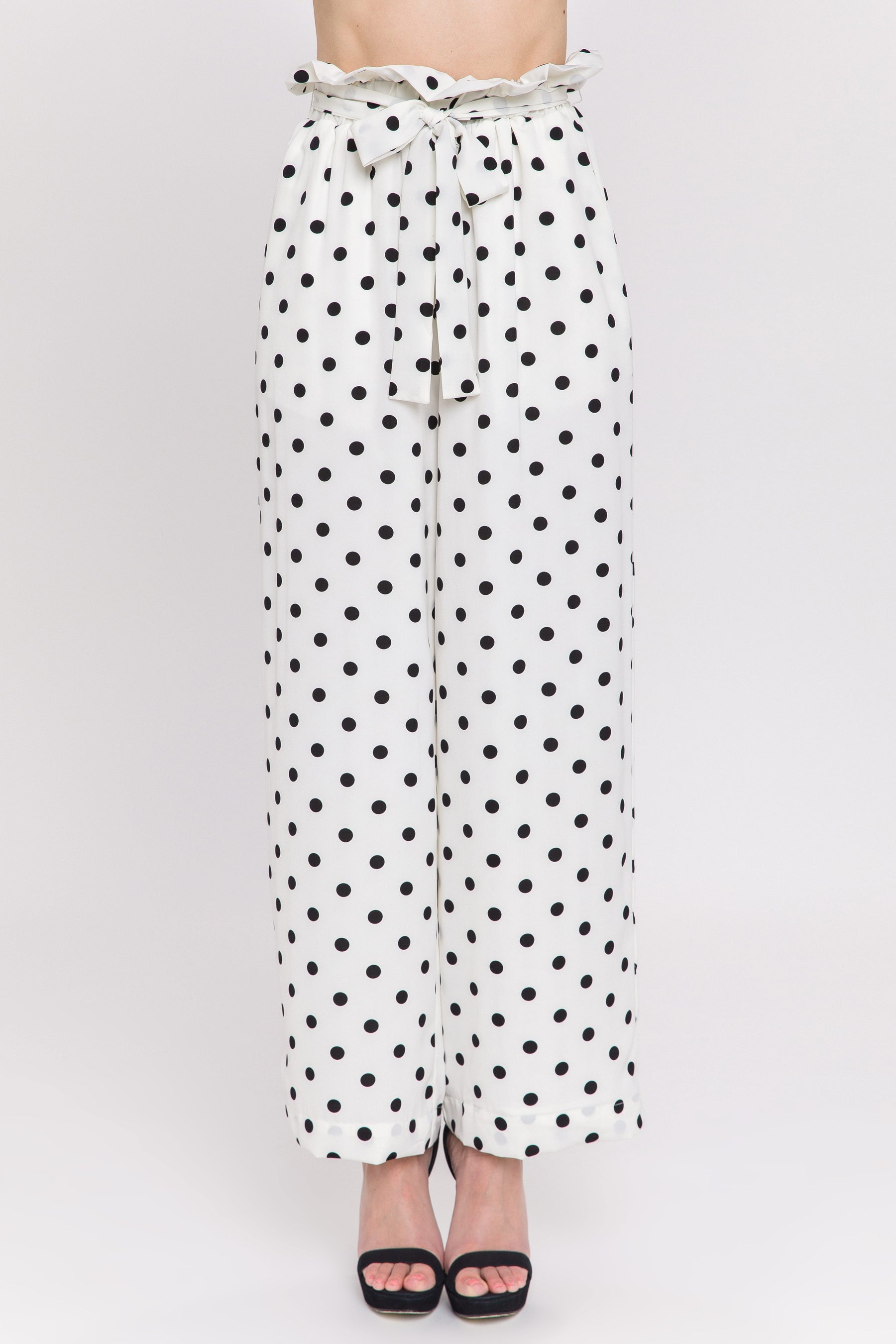 ENGLISH FACTORY - Polka Dot Wide Pants - PANTS available at Objectrare