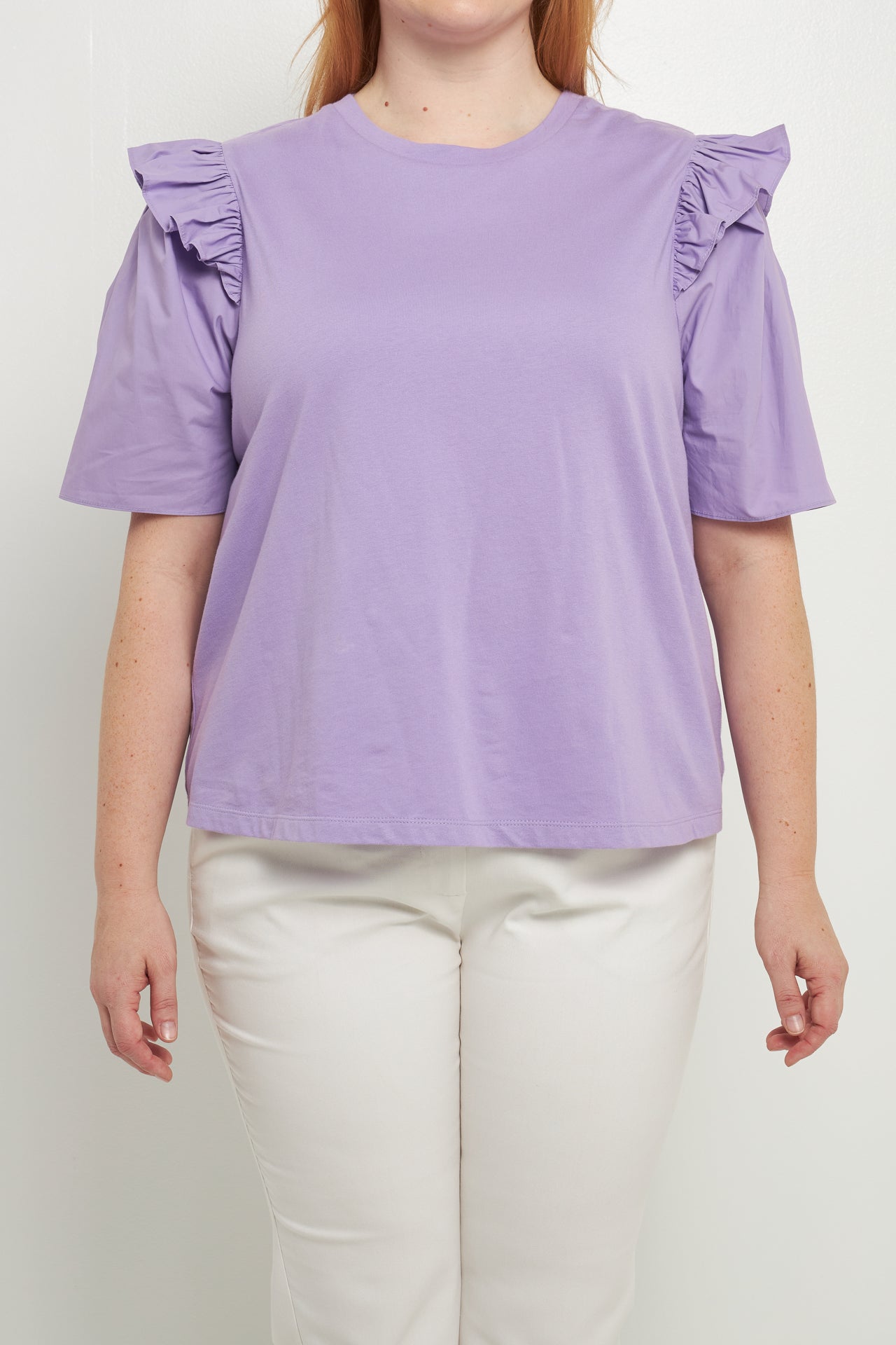 ENGLISH FACTORY - Poplin Combo Sleeve T-Shirt - TOPS available at Objectrare