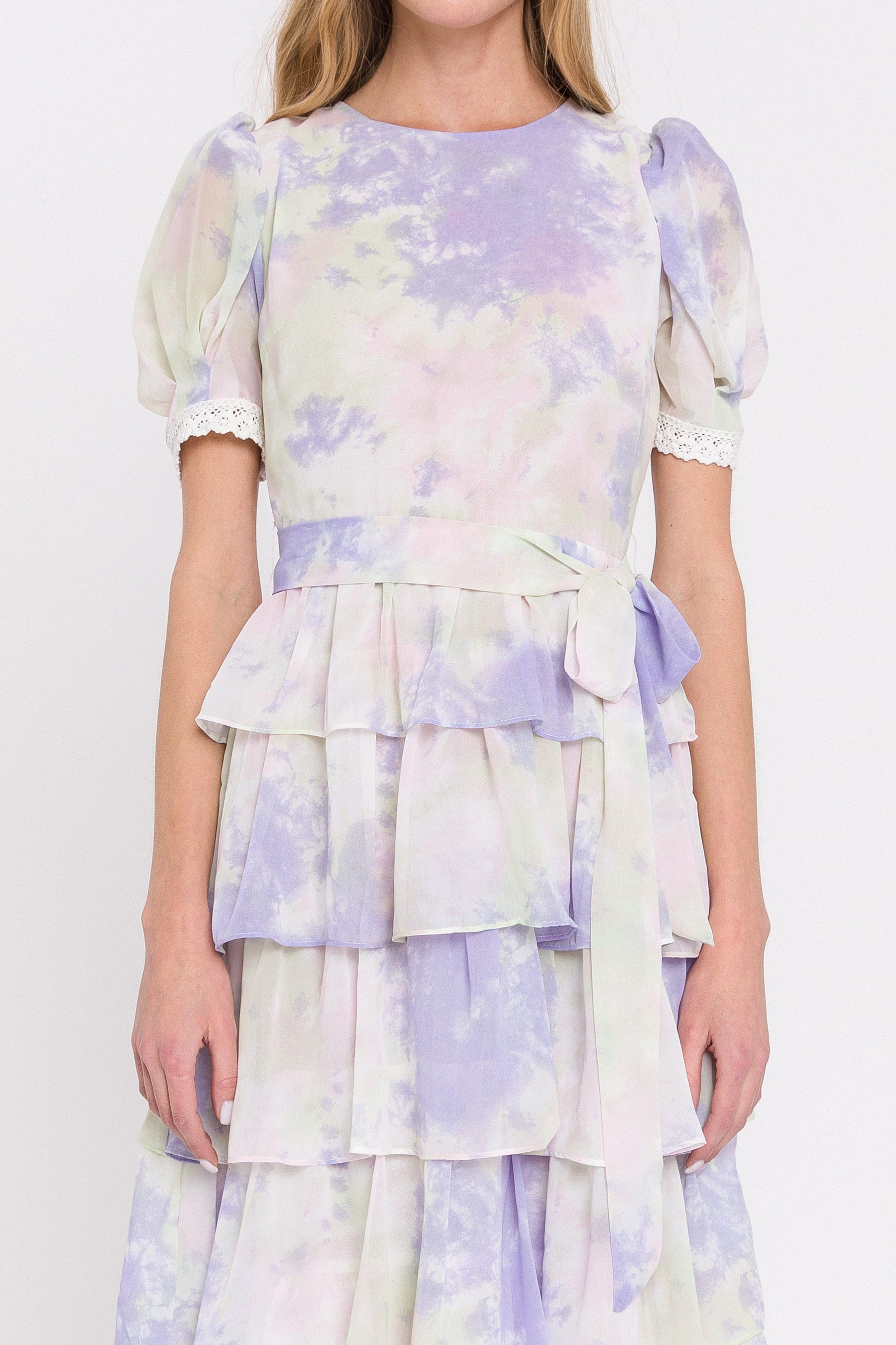 FREE THE ROSES - Tie Dye Tiered Midi Dress - DRESSES available at Objectrare