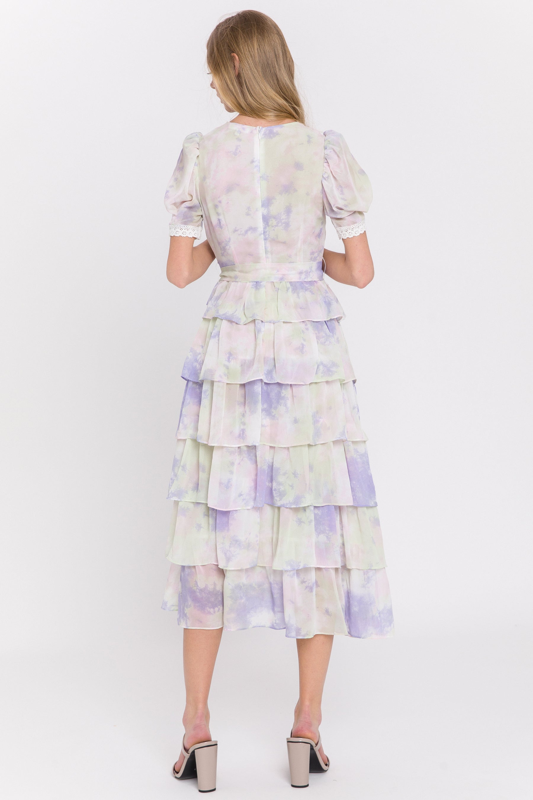 FREE THE ROSES - Tie Dye Tiered Midi Dress - DRESSES available at Objectrare