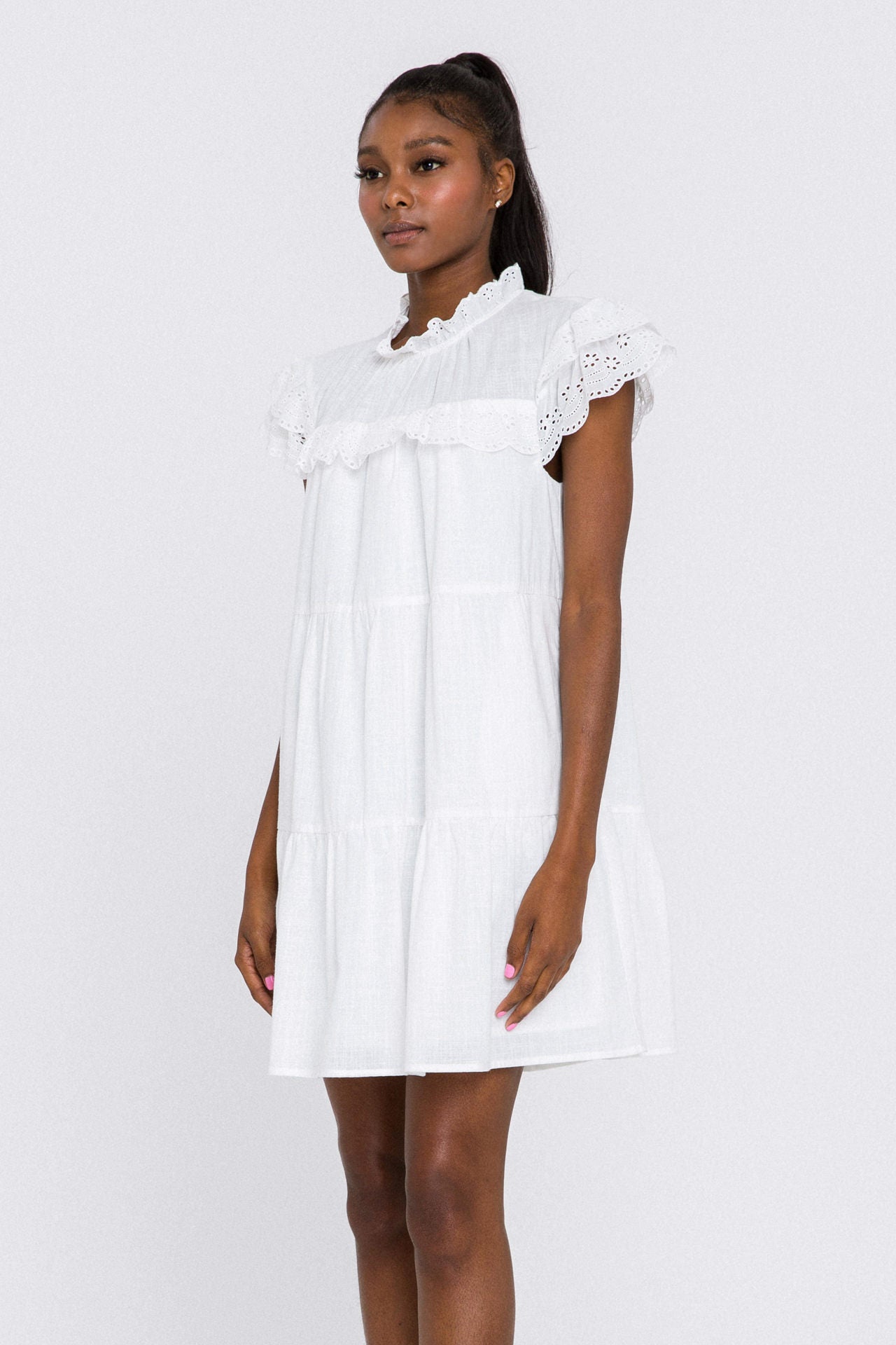 ENGLISH FACTORY - Eyelet Babydoll Dress - DRESSES available at Objectrare