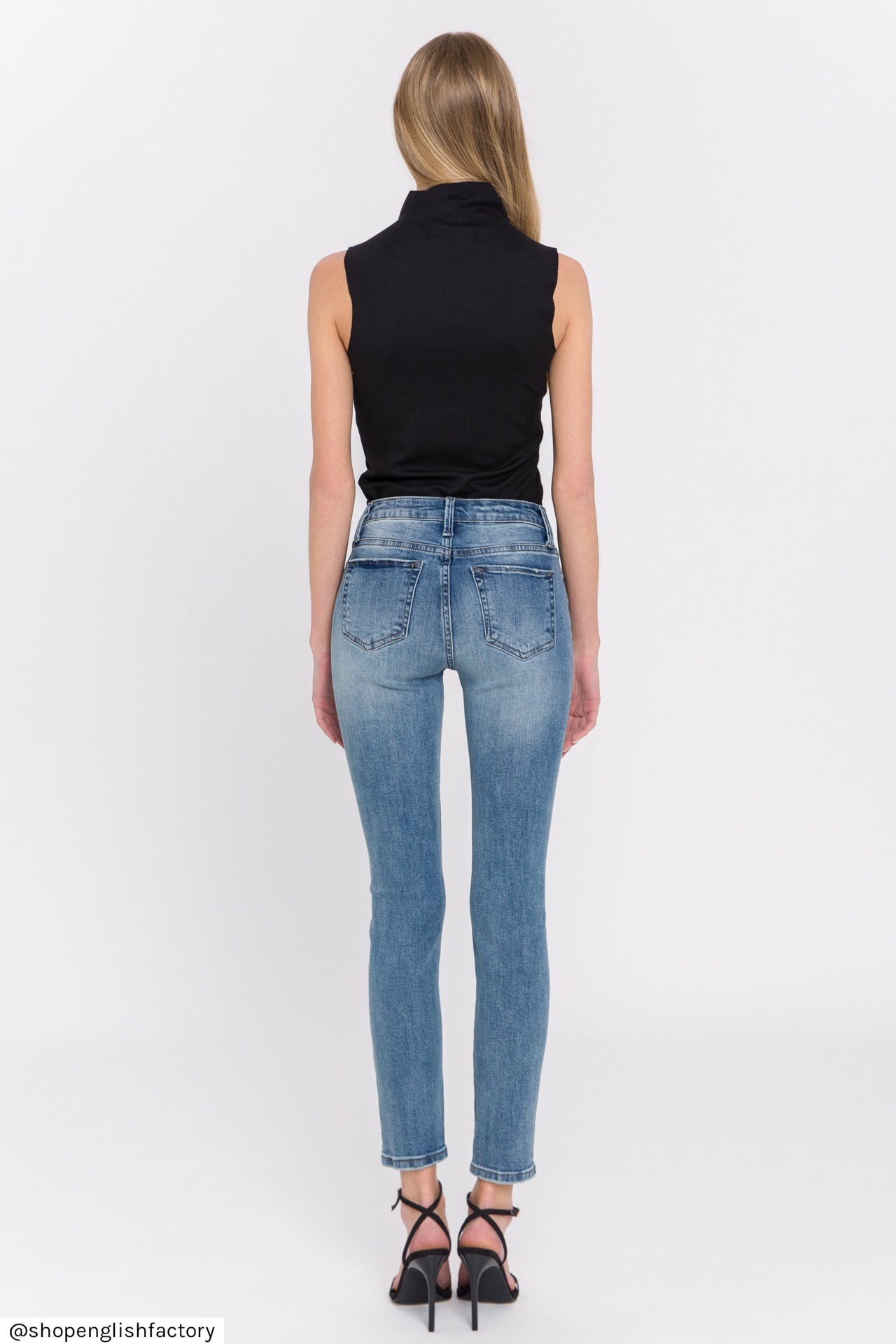 ENGLISH FACTORY - Distressed Ankle Skinny Jeans - JEANS available at Objectrare