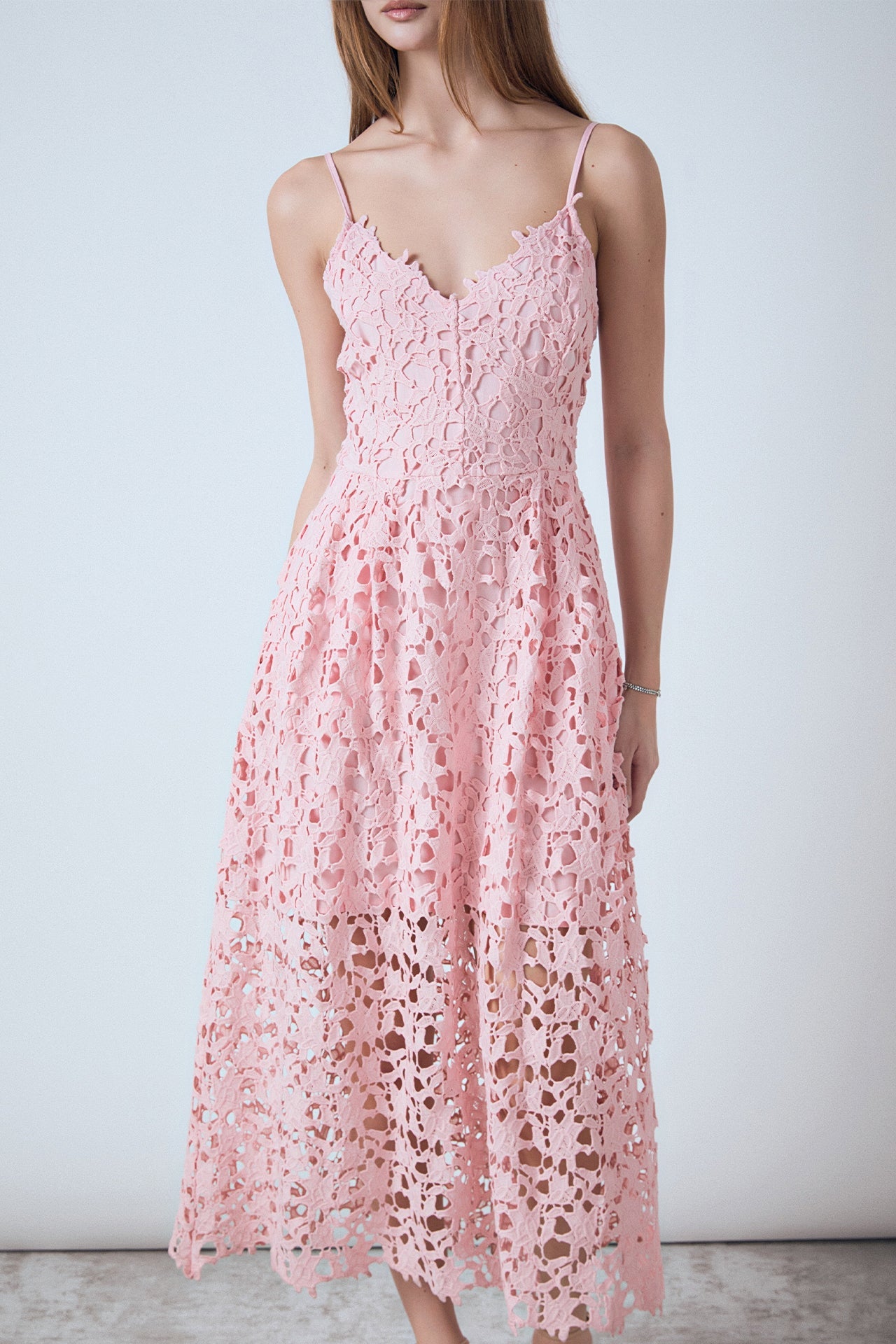 ENDLESS ROSE - Lace Midi Dress - DRESSES available at Objectrare