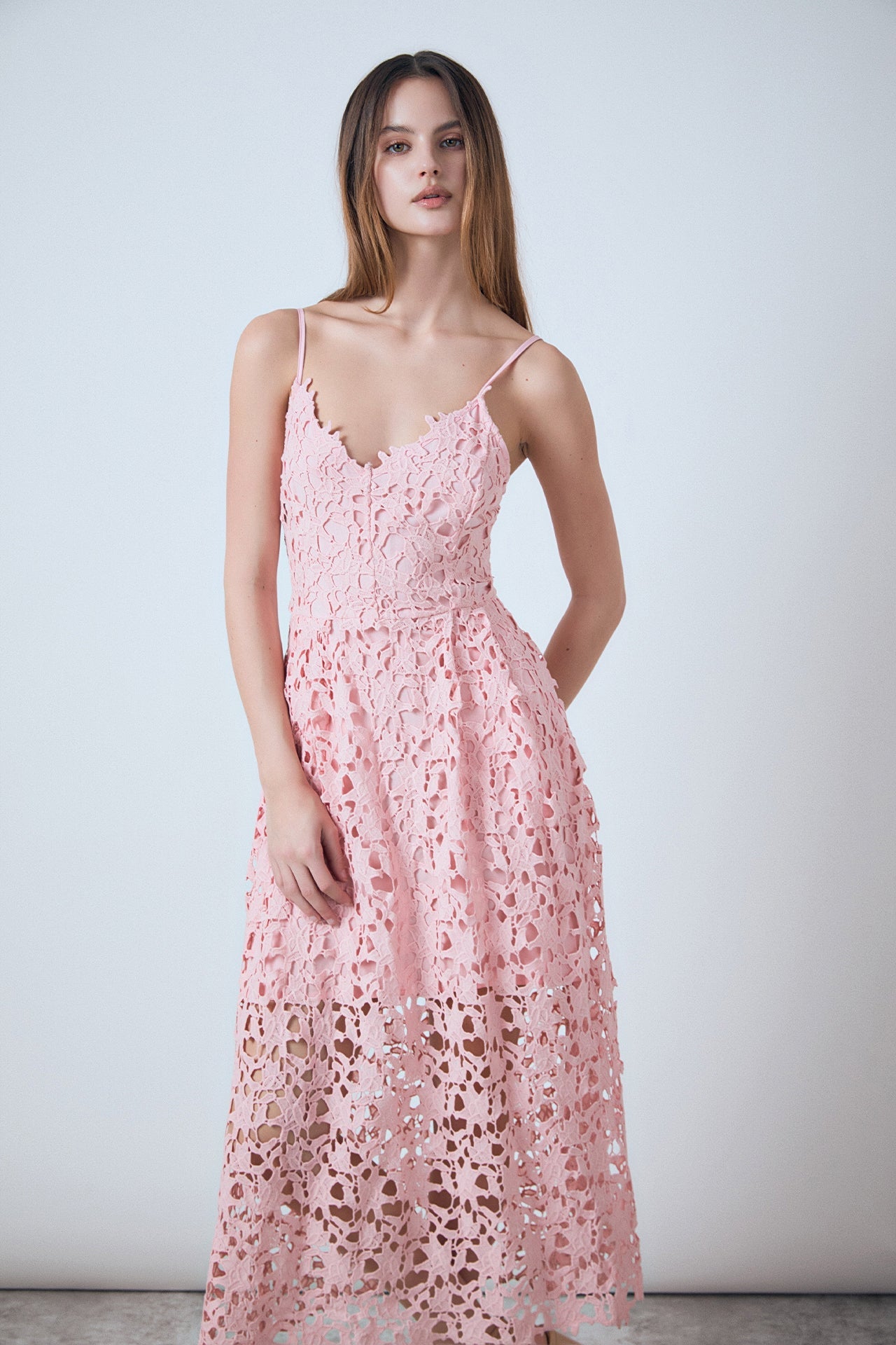 ENDLESS ROSE - Lace Midi Dress - DRESSES available at Objectrare