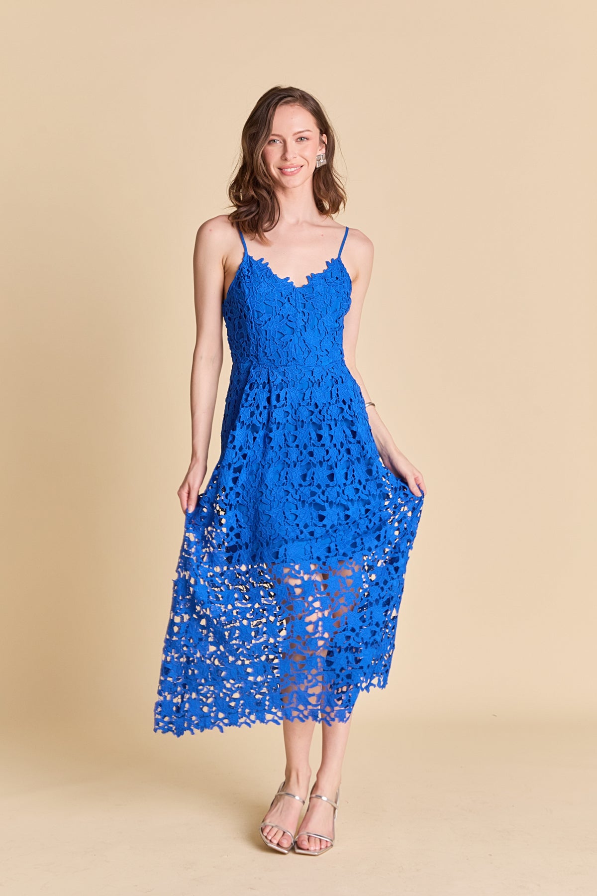 ENDLESS ROSE - Lace Midi Dress - DRESSES available at Objectrare