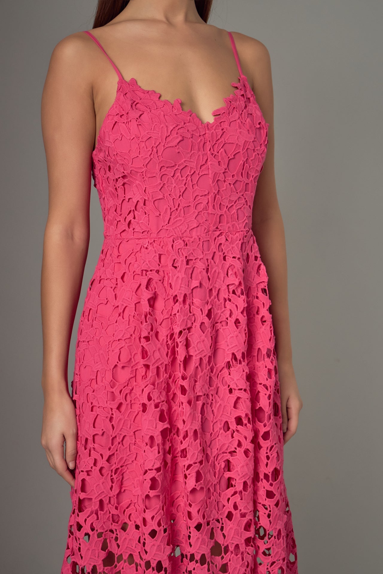 ENDLESS ROSE - Lace Midi Dress - DRESSES available at Objectrare