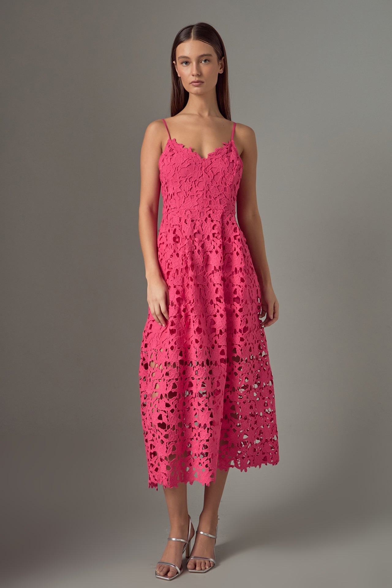 ENDLESS ROSE - Lace Midi Dress - DRESSES available at Objectrare