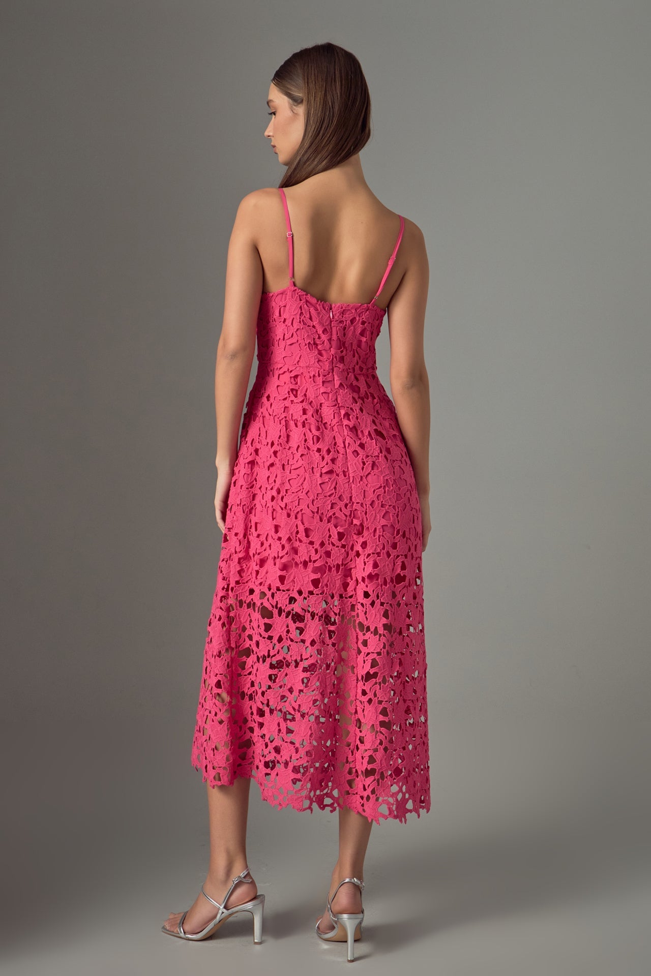 ENDLESS ROSE - Lace Midi Dress - DRESSES available at Objectrare
