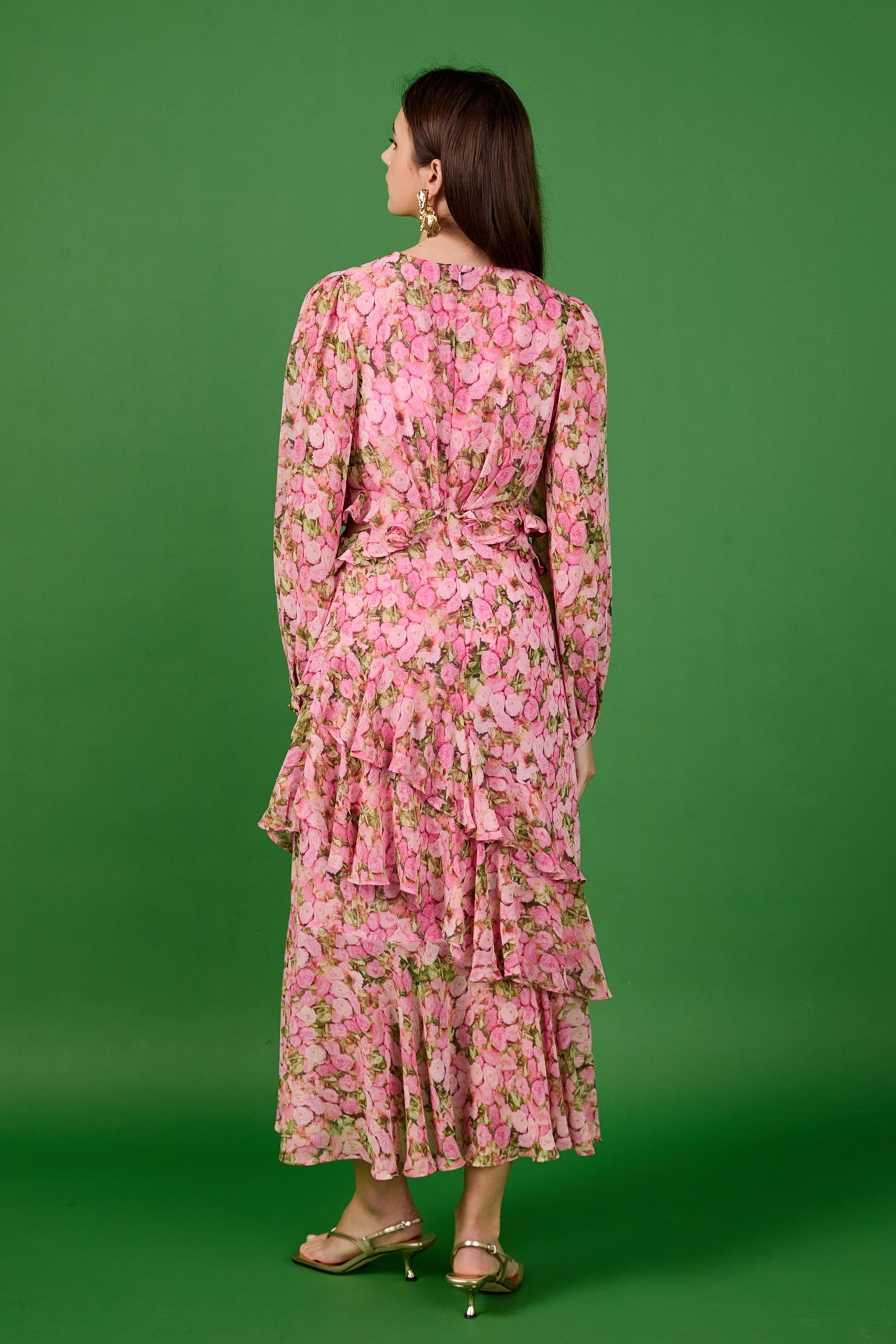 ENDLESS ROSE - Floral Print Off Waist Dress - DRESSES available at Objectrare
