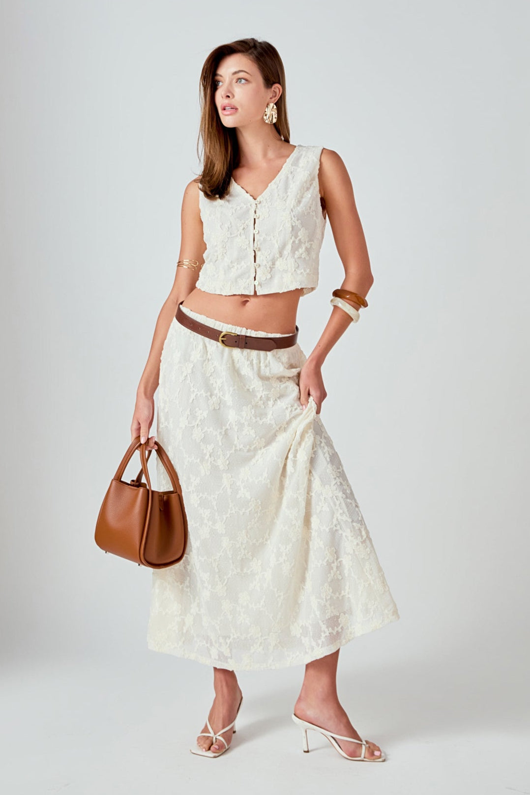 ENDLESS ROSE - Floral Embroidery Lace Skirt - SKIRTS available at Objectrare