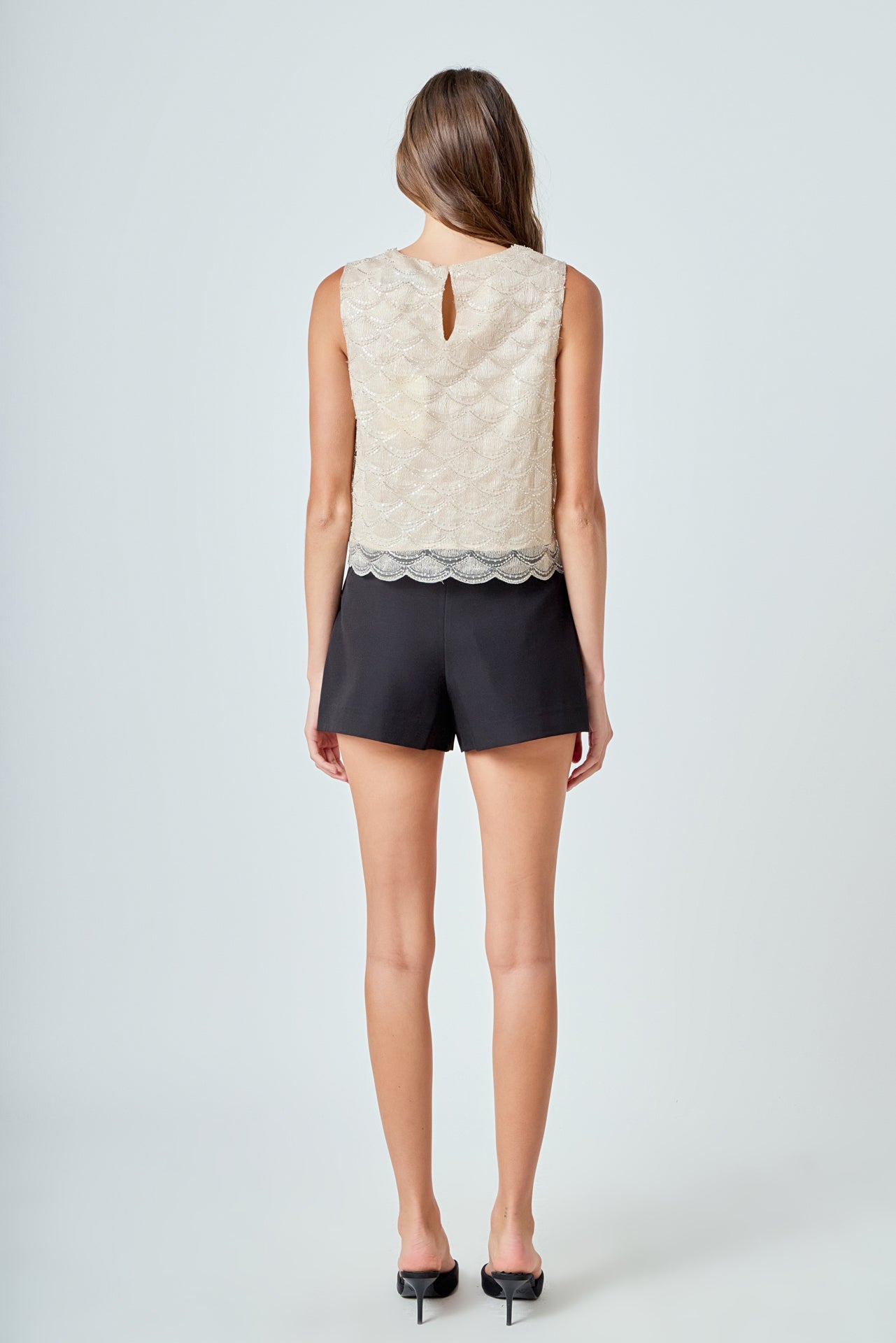 ENDLESS ROSE - Sequins Embellished Top - TOPS available at Objectrare