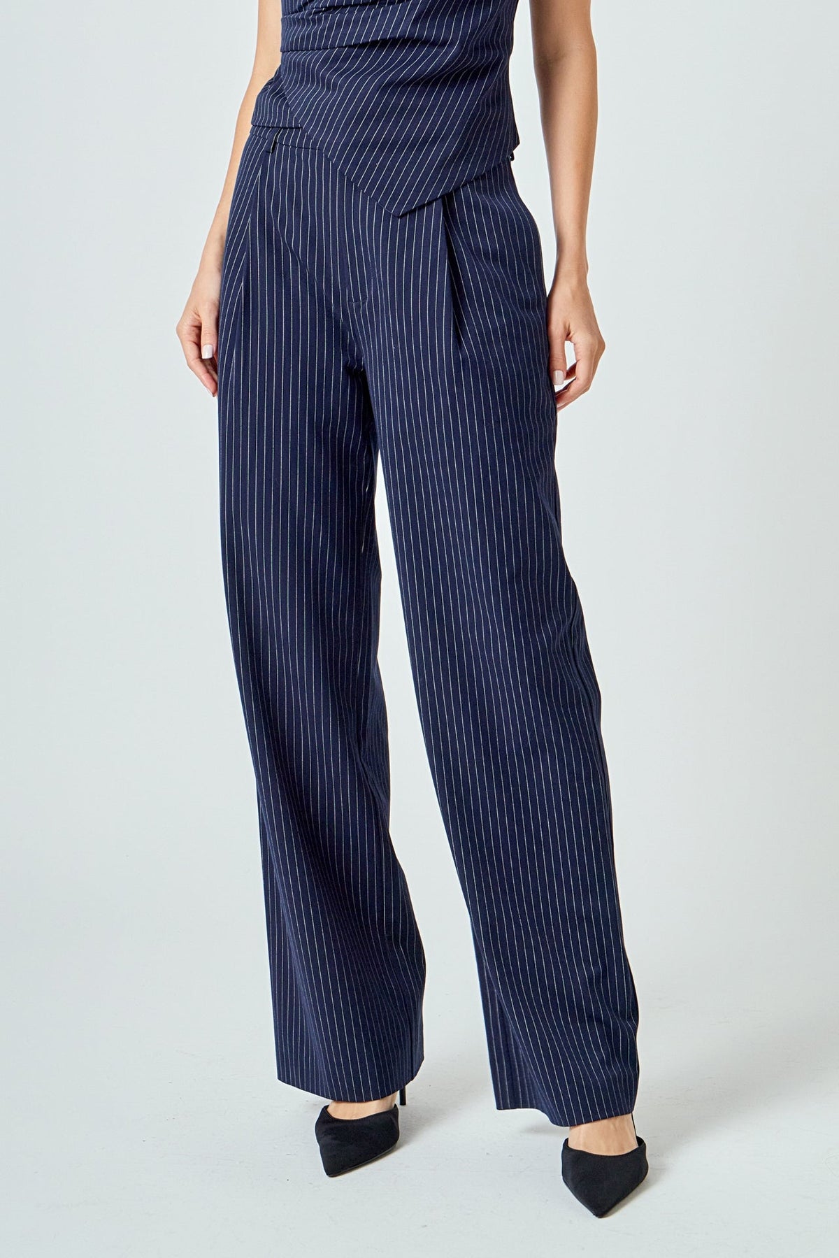 ENDLESS ROSE - High Waisted Wide Trousers - BOTTOMS available at Objectrare