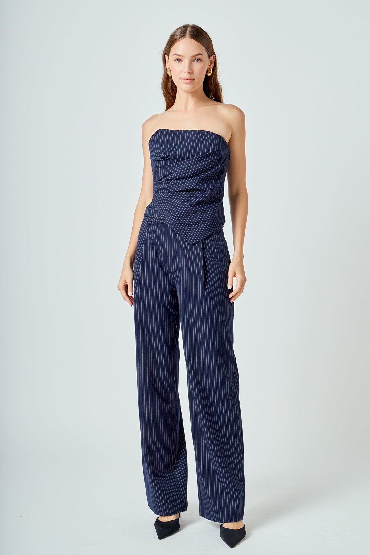 ENDLESS ROSE - High Waisted Wide Trousers - BOTTOMS available at Objectrare