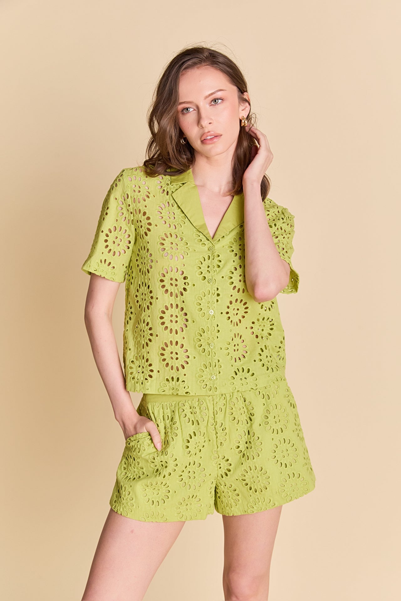 ENGLISH FACTORY - Embroidered Cotton Camp Shirt - BLOUSES available at Objectrare